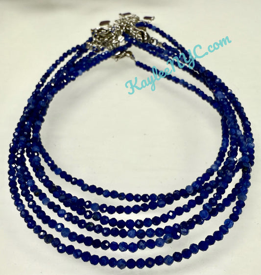 6 PCs 2mm Natural Sodalite Anklets Crystal Healing Energy