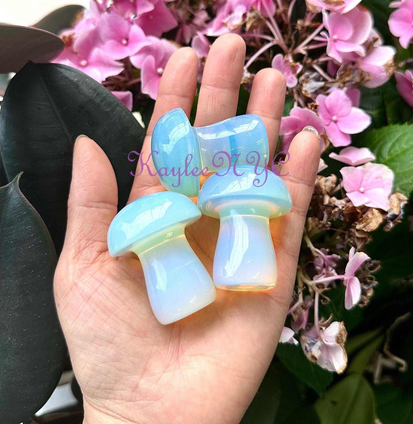 Wholesale Lot 9 PCs 2” Opalite  Mushroom Healing Energy