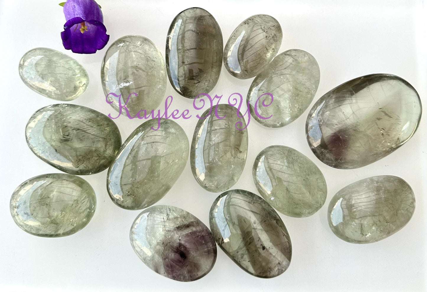 Wholesale Lot 2 lbs Prasiolite Green Amethyst Palm Stone Crystal Healing Energy