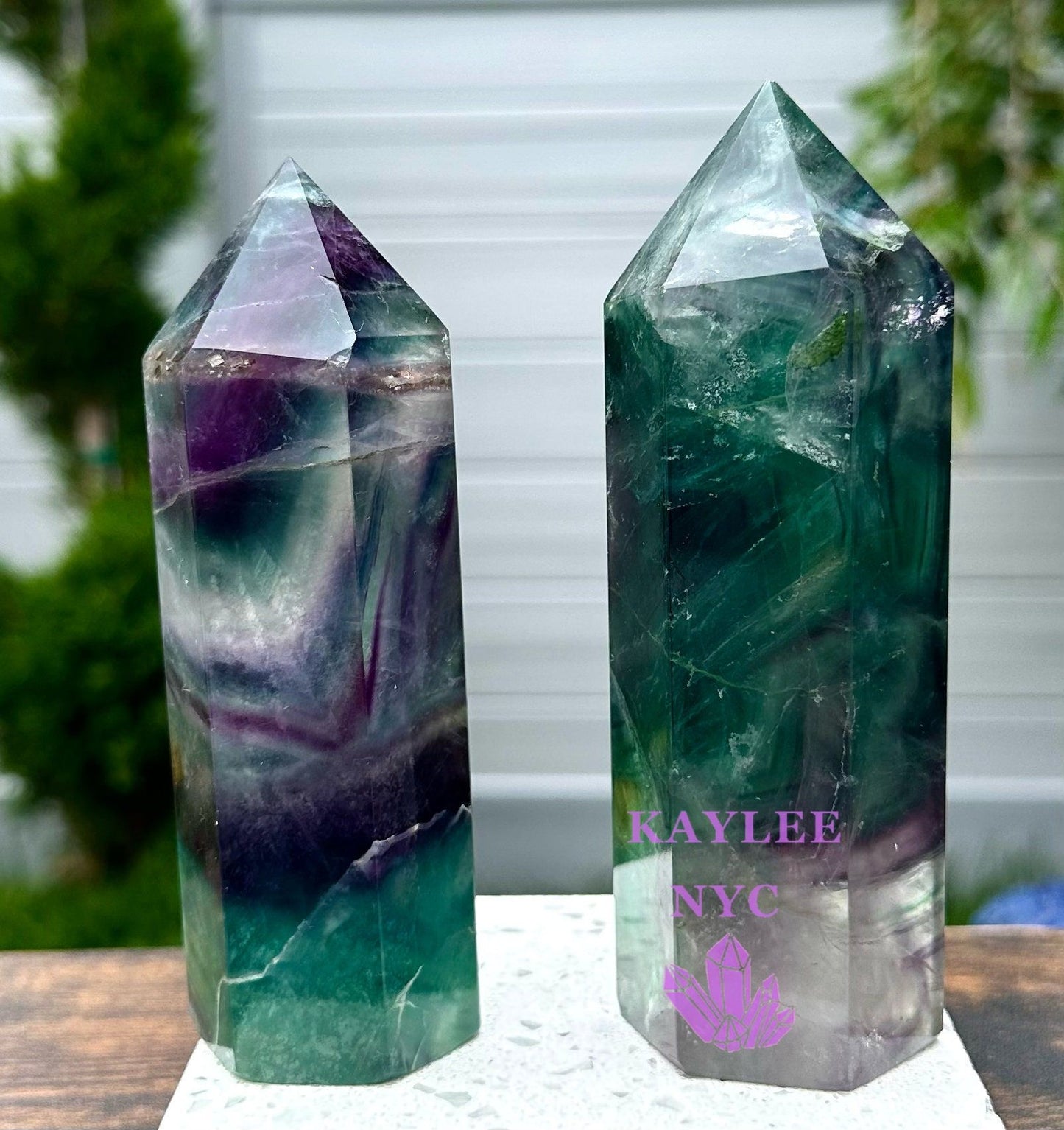 Wholesale Lot 2-3 PCs Natural Fluorite Obelisk Point Crystal Energy Tower