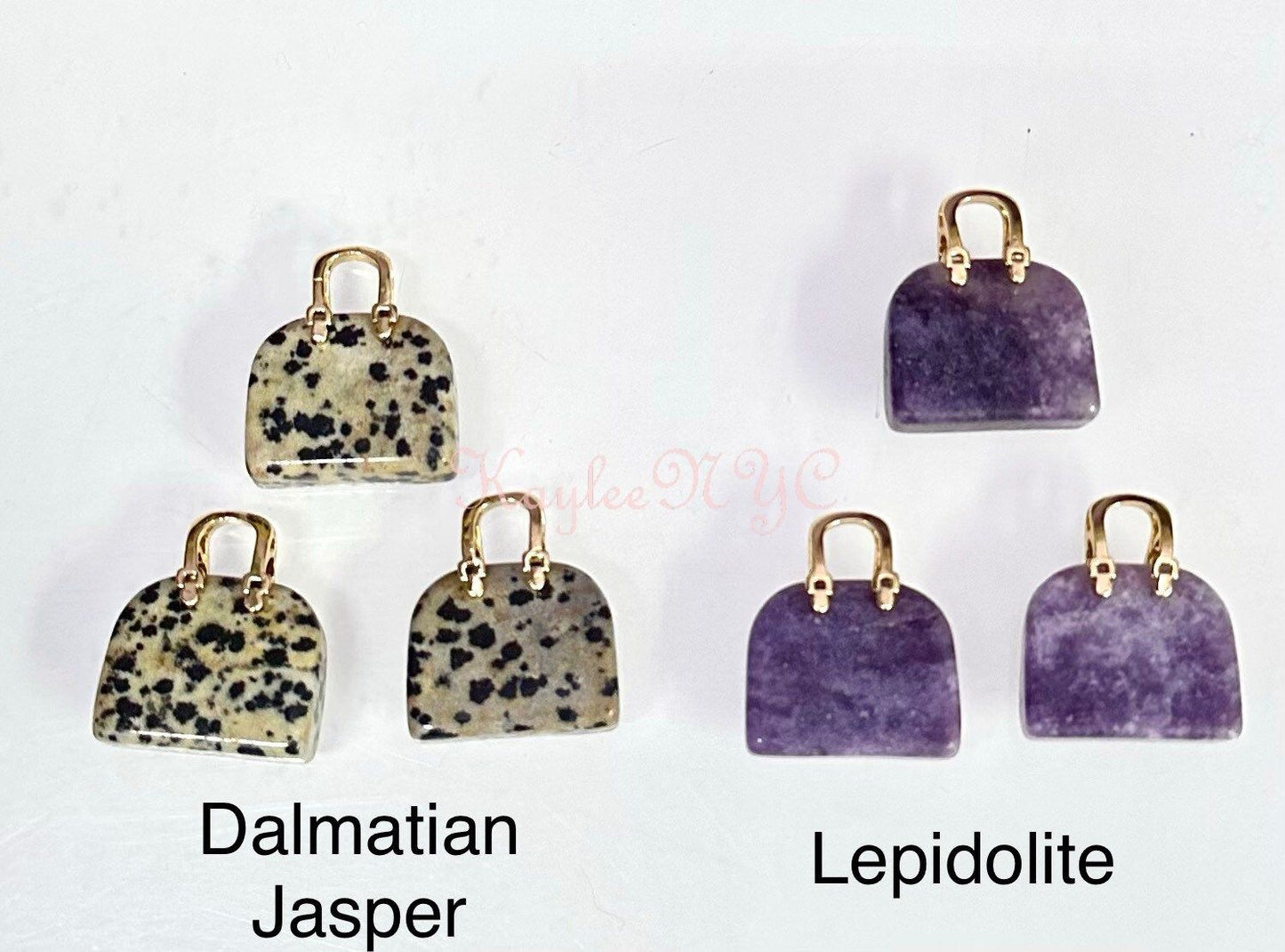 Wholesale Lot 8 Pcs 1” Natural mix Crystal Purses Nice Quality Crystal Healing Energy