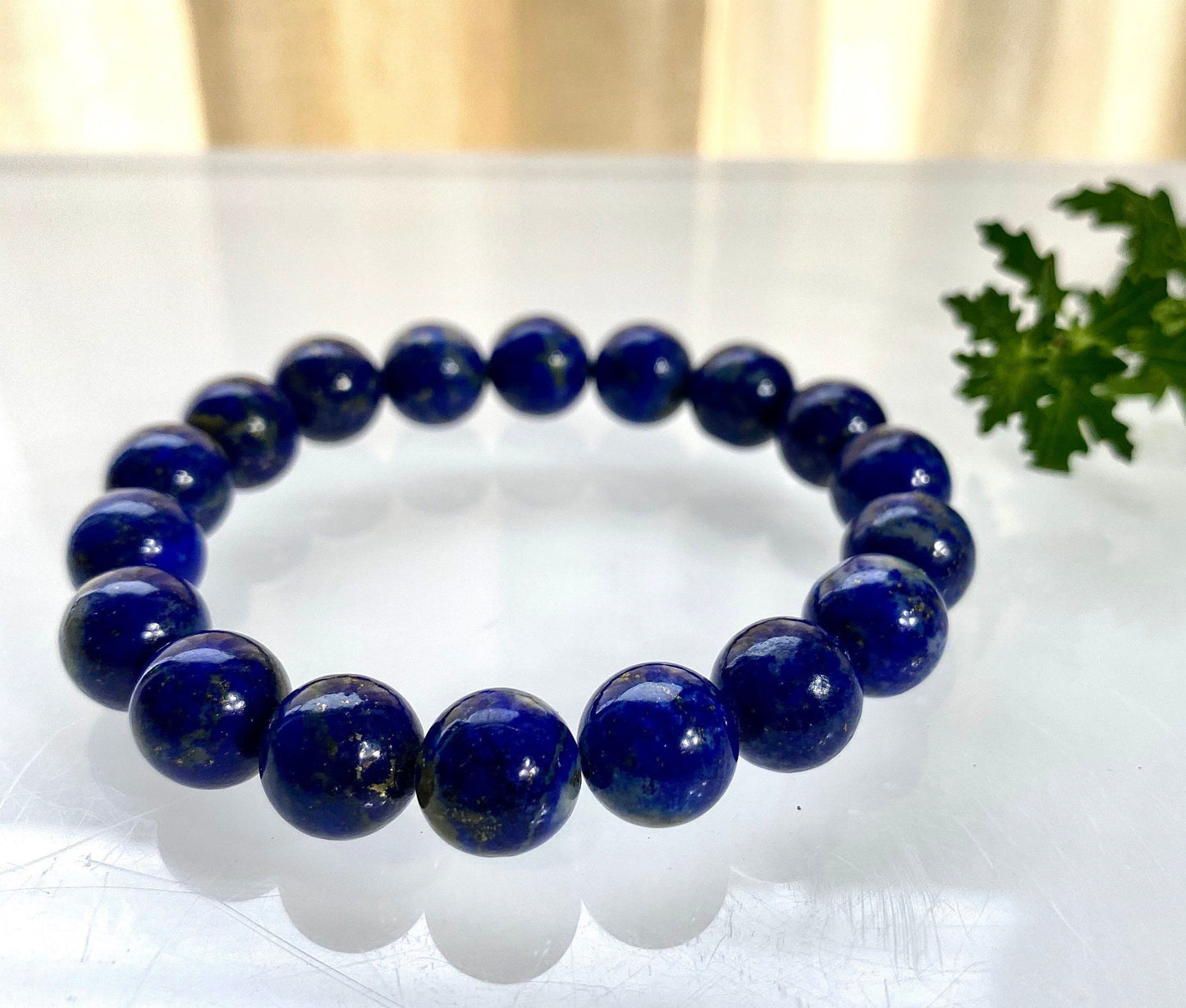 Wholesale 6 Pcs Natural Lapis Lazuli 10mm 7.5" Crystal Healing Stretch Bracelet