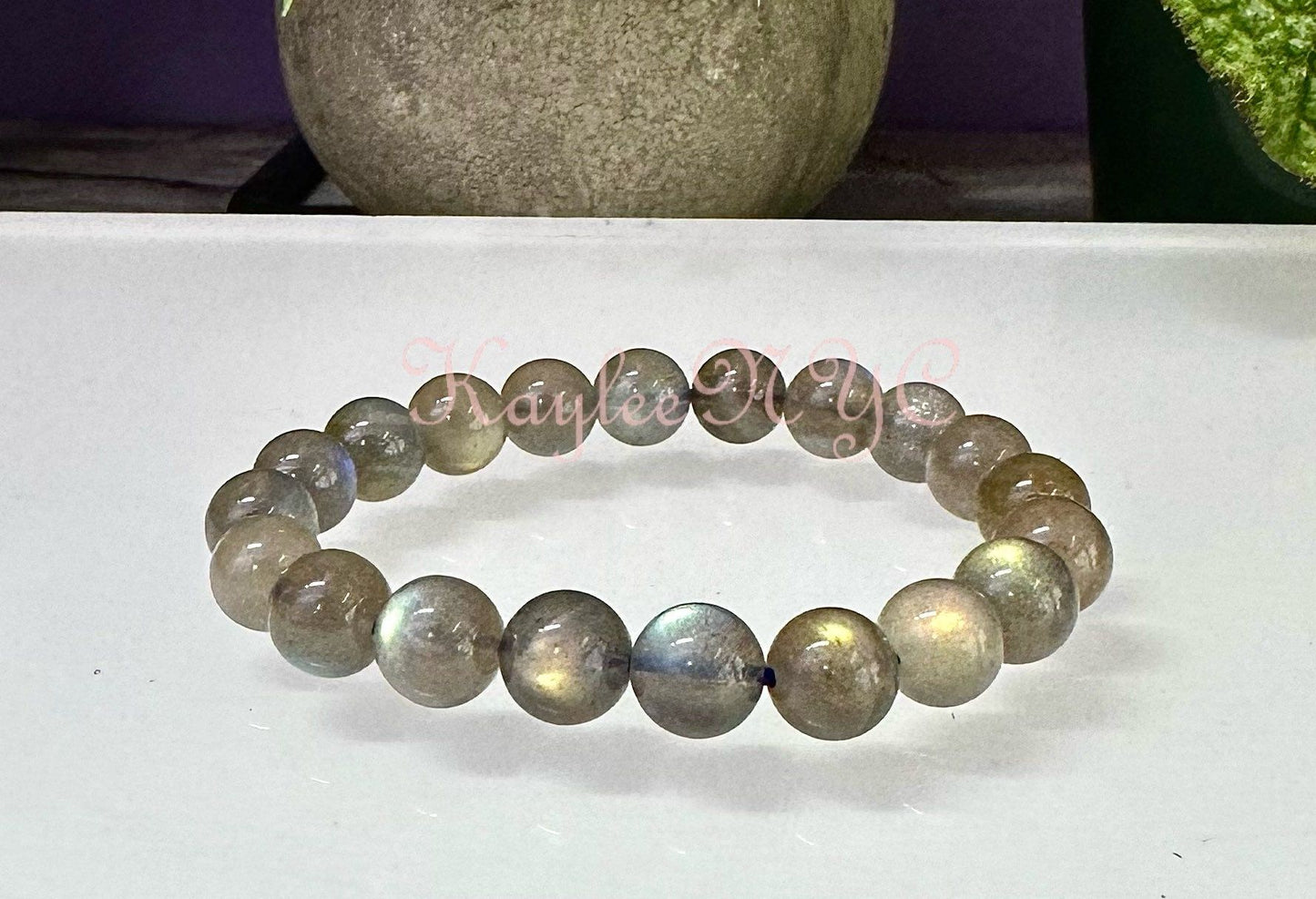 Wholesale 6 Pcs Natural Labradorite Bracelet 9.5mm 7.5” Healing Energy Crystal