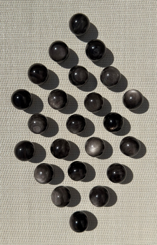 Wholesale Lot – 2 lbs Silver Sheen Obsidian Spheres | Natural Volcanic Glass