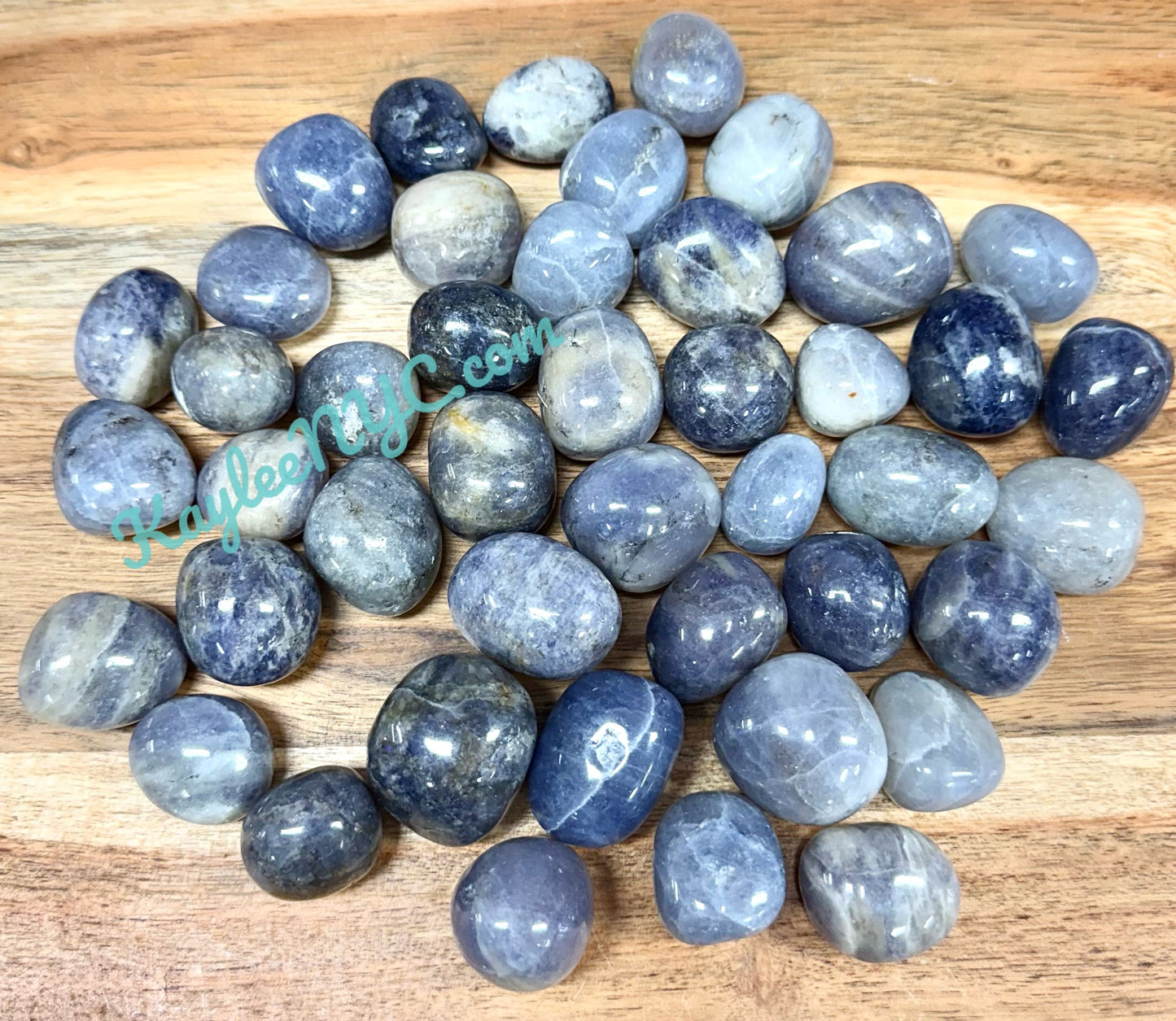 Wholesale Lot 2 Lbs Natural Iolite Tumble Healing Energy