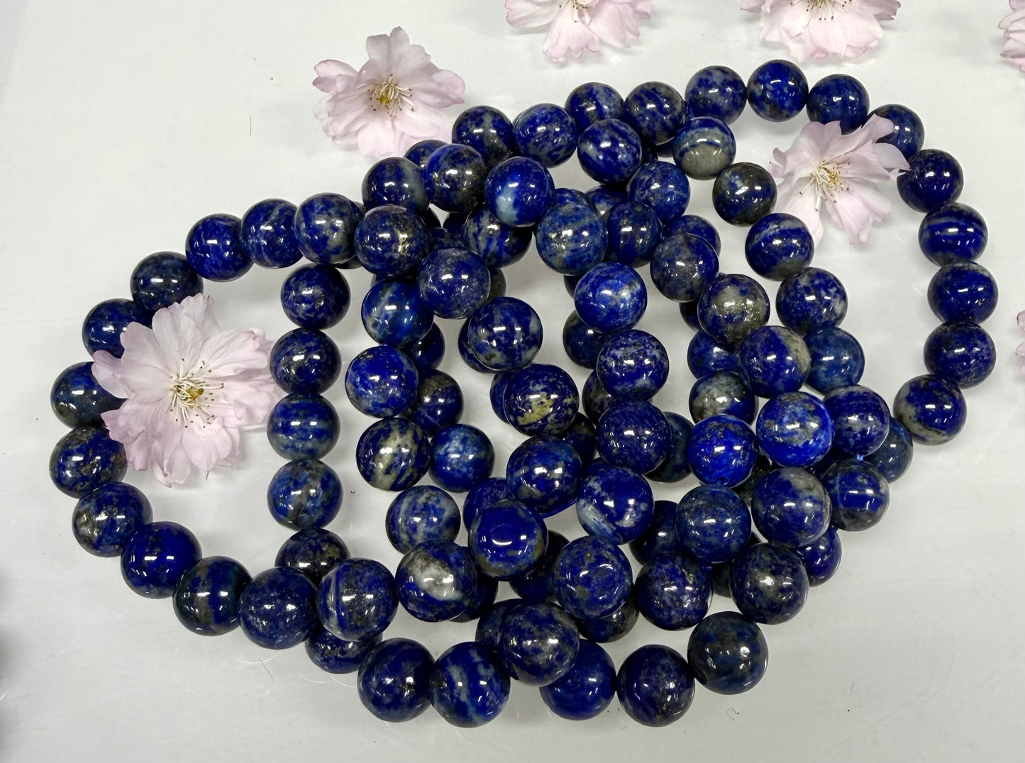 Wholesale 6 Pcs Natural Lapis Lazuli 10mm 7.5" Crystal Healing Stretch Bracelet