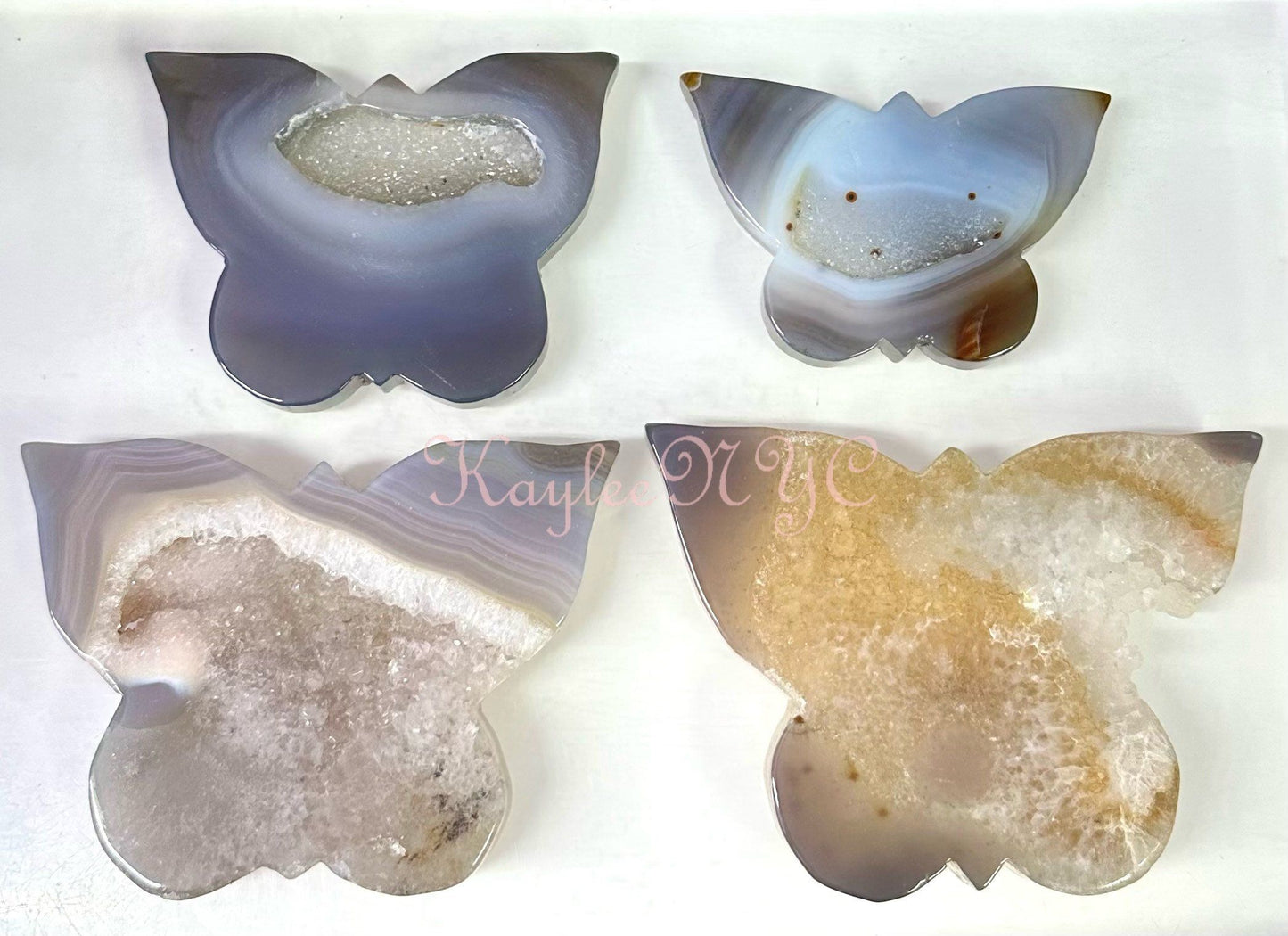 Wholesale Lot 4-5 Pcs Natural Druzy Agate Butterfly Crystal healing energy