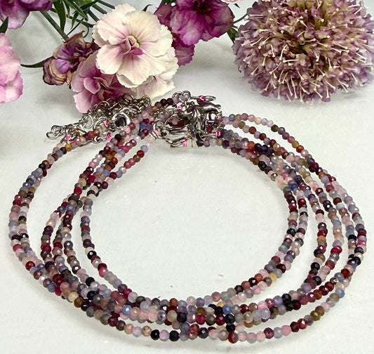 6 PCs 2mm Natural Rainbow Spinel Necklaces Crystals Healing Energy