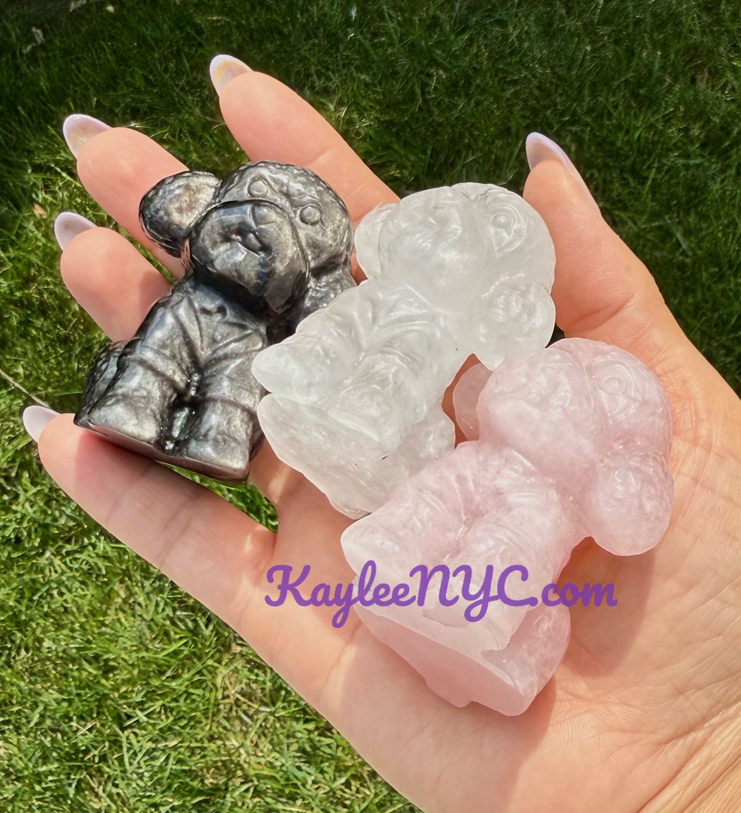 Wholesale Lot 6 pcs Natural Crystals Toy Poodle Healing Energy