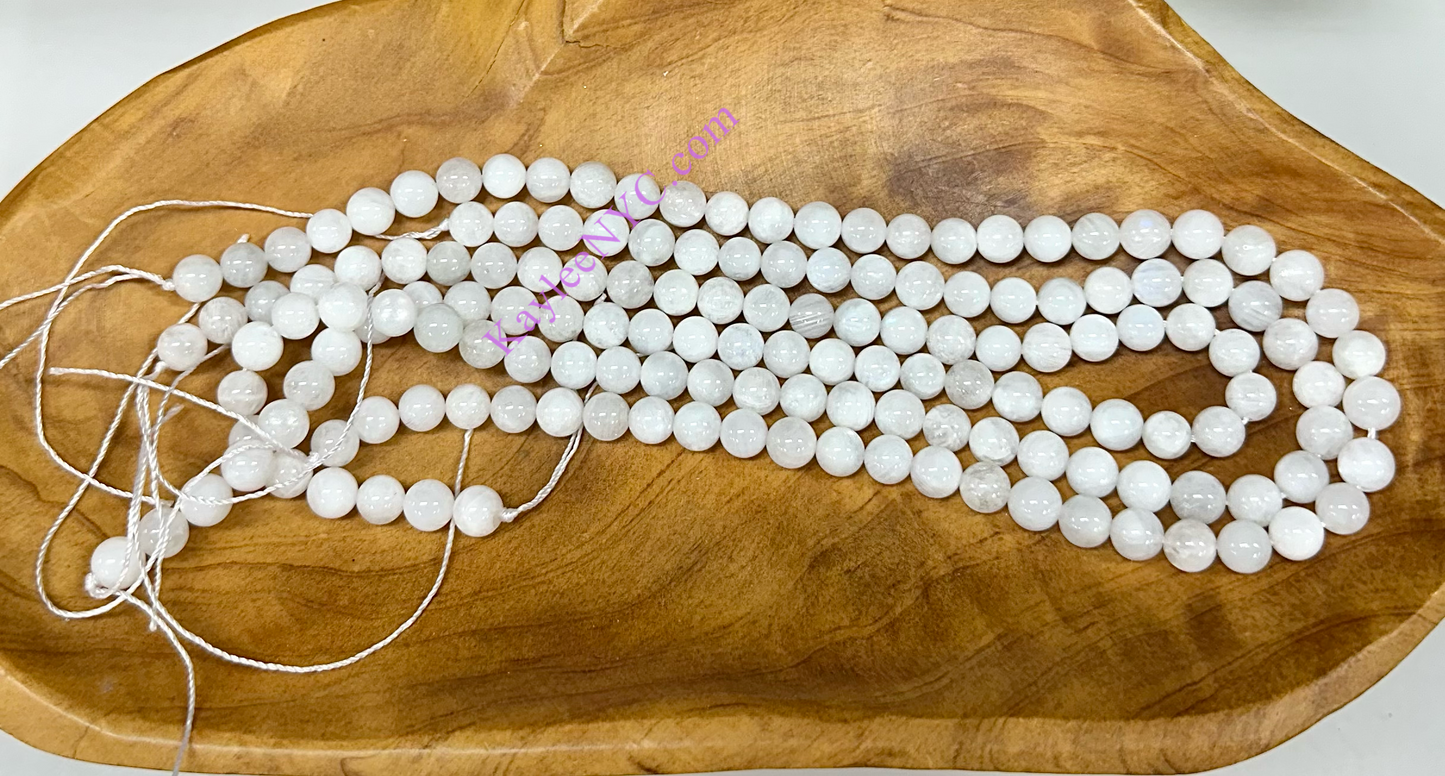 3 strands 8mm Natural Moonstone Beads