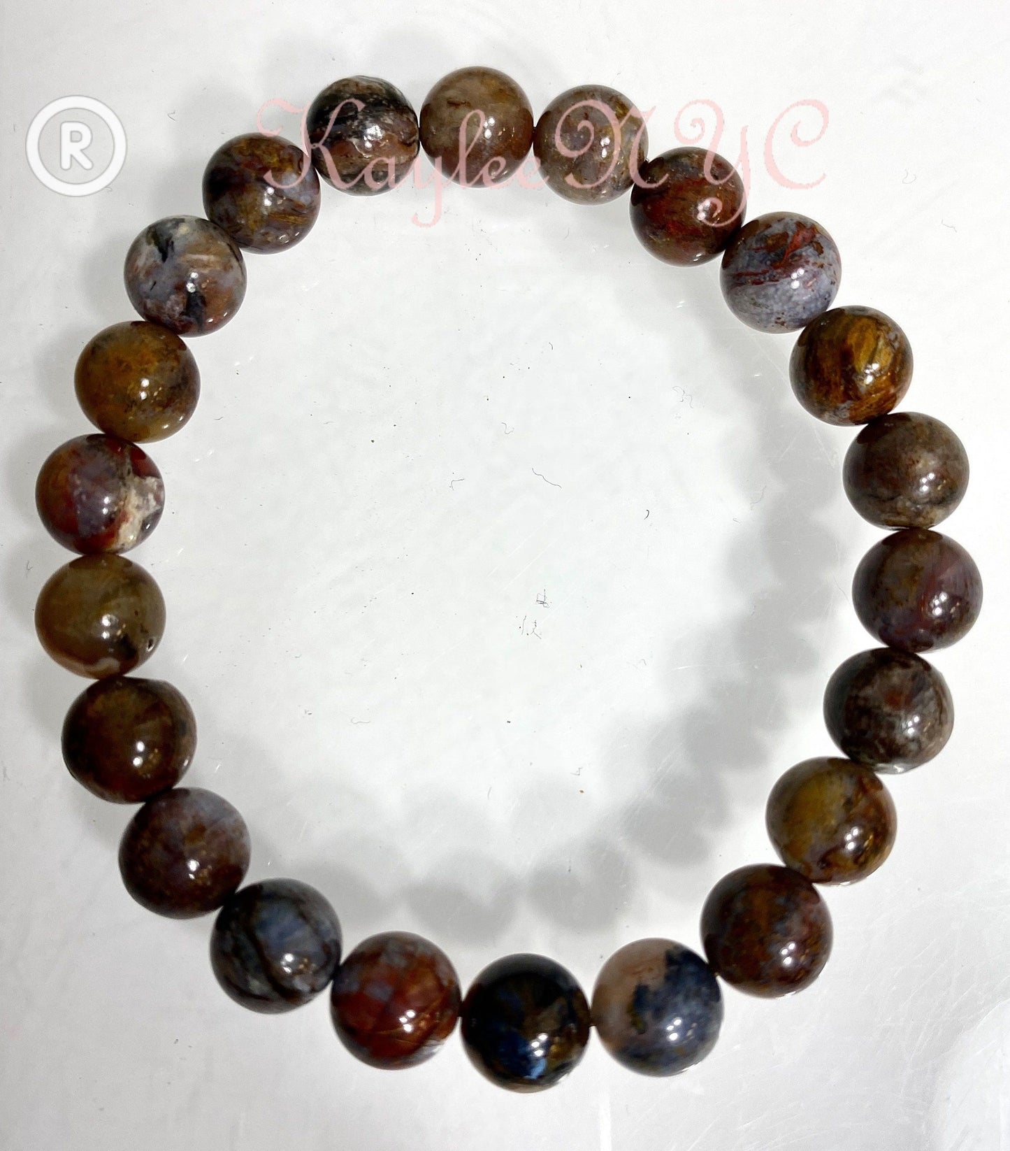 Wholesale 6 Pcs Natural Pietersite 8mm 7.5” Crystal Healing Stretch Bracelet