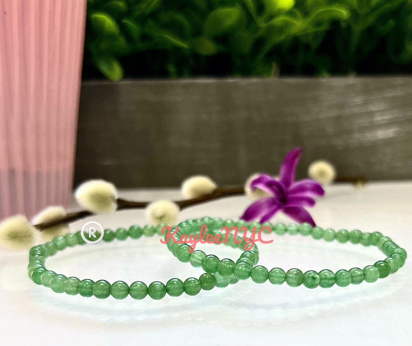 Wholesale Lot 6 Pcs Natural Aventurine 4mm 7.5” Crystal Healing Stretch Bracelet