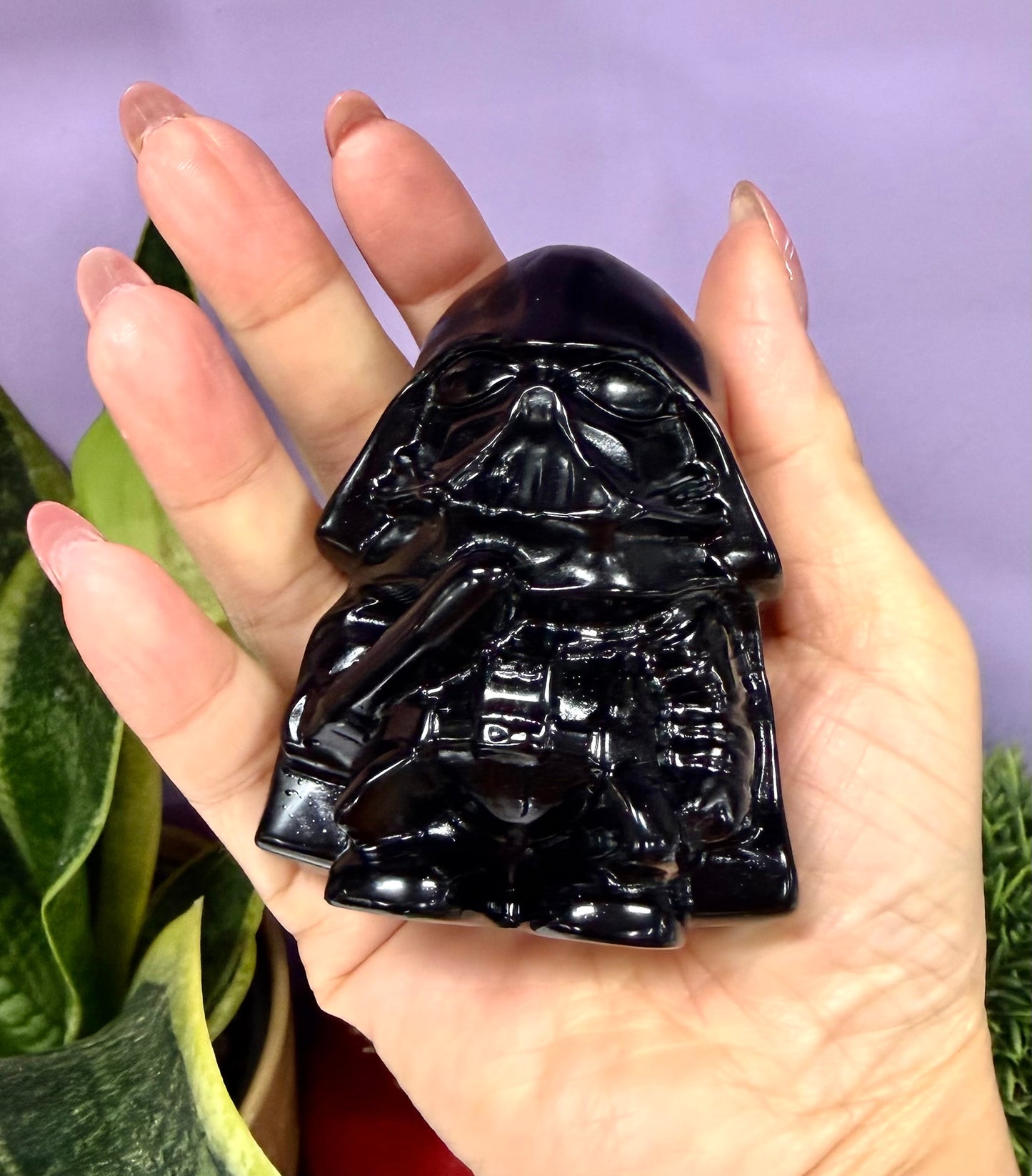 Wholesale Lot 4 PCs 8cm Black Obsidian Darth Vader Crystal Healing Energy