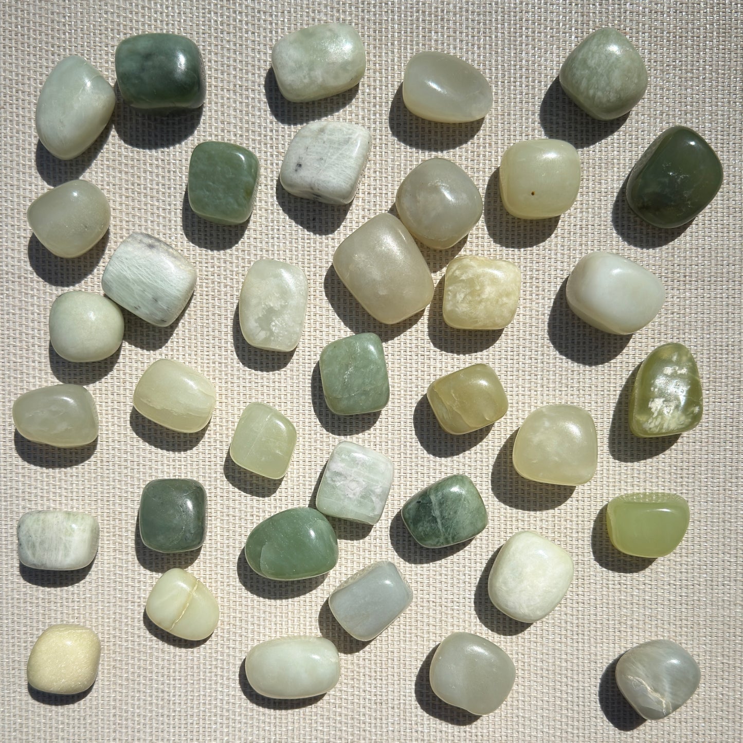 Wholesale Lot – 2 lbs Natural Jade Tumbled Crystals – Nice Quality