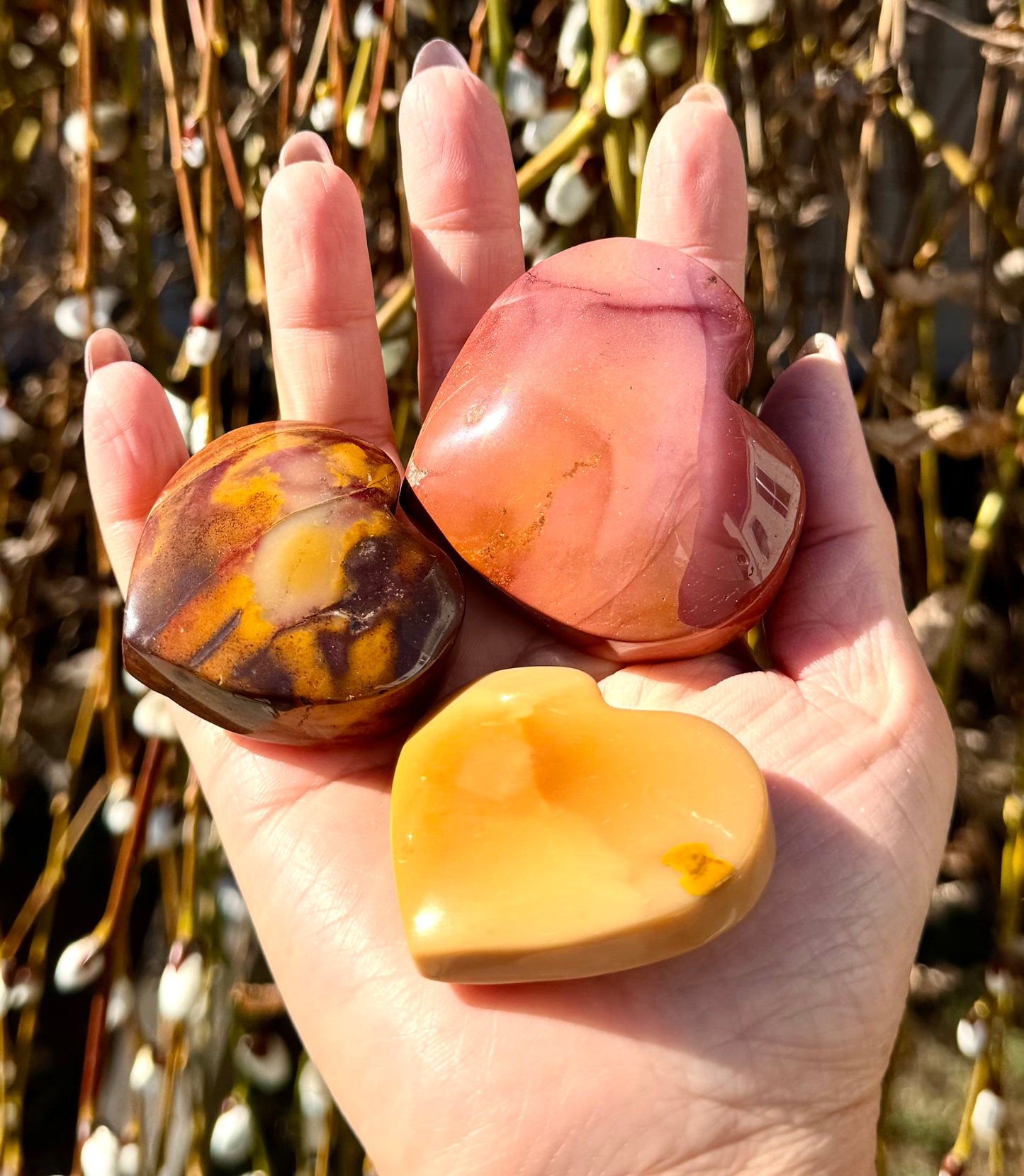 Wholesale 2 Lbs Lot Natural Mookaite Jasper Hearts Crystal Energy