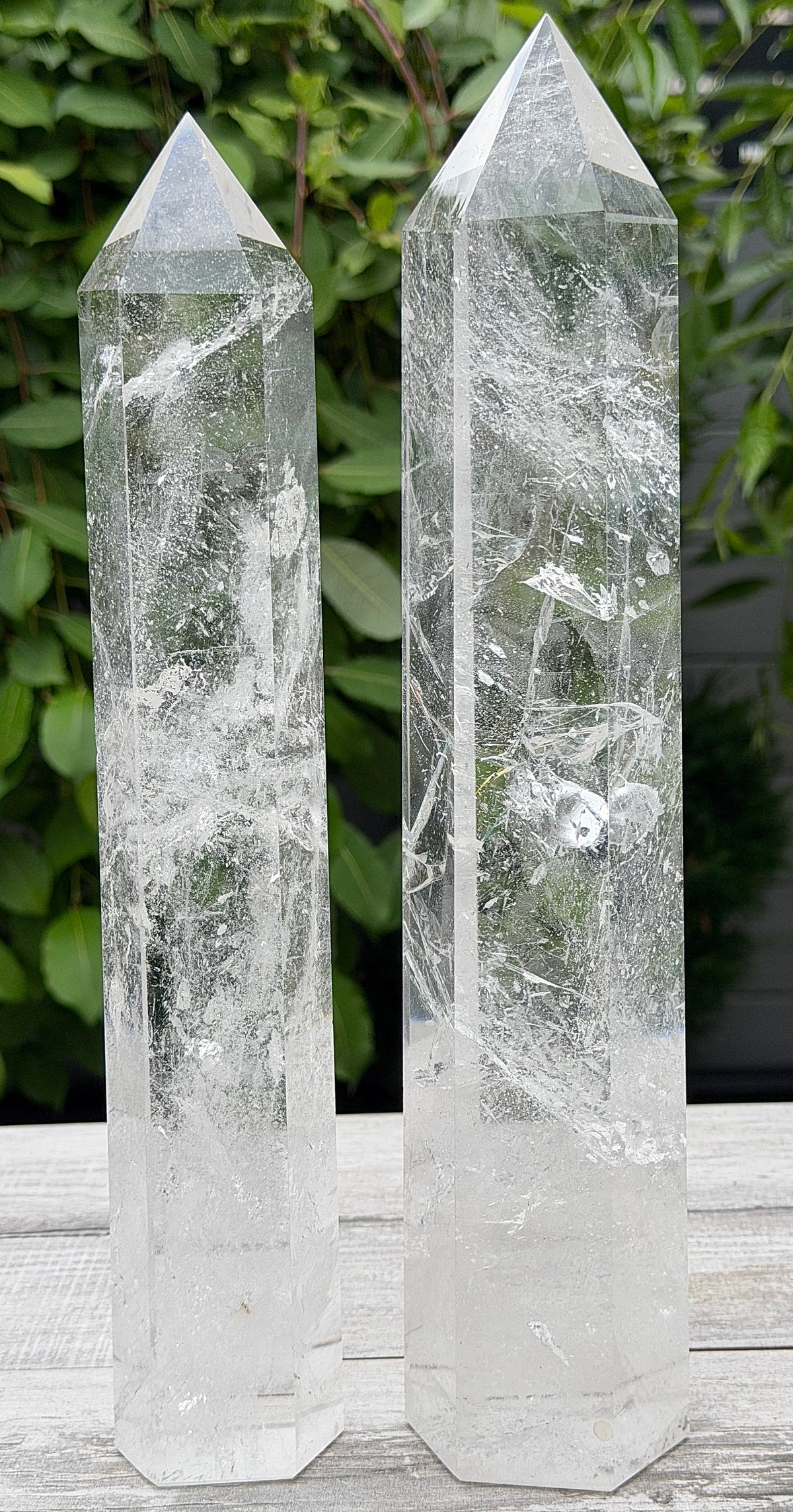 2-3pcs Natural Clear Quartz Large Tower Obelisk Crystals Healing Energy