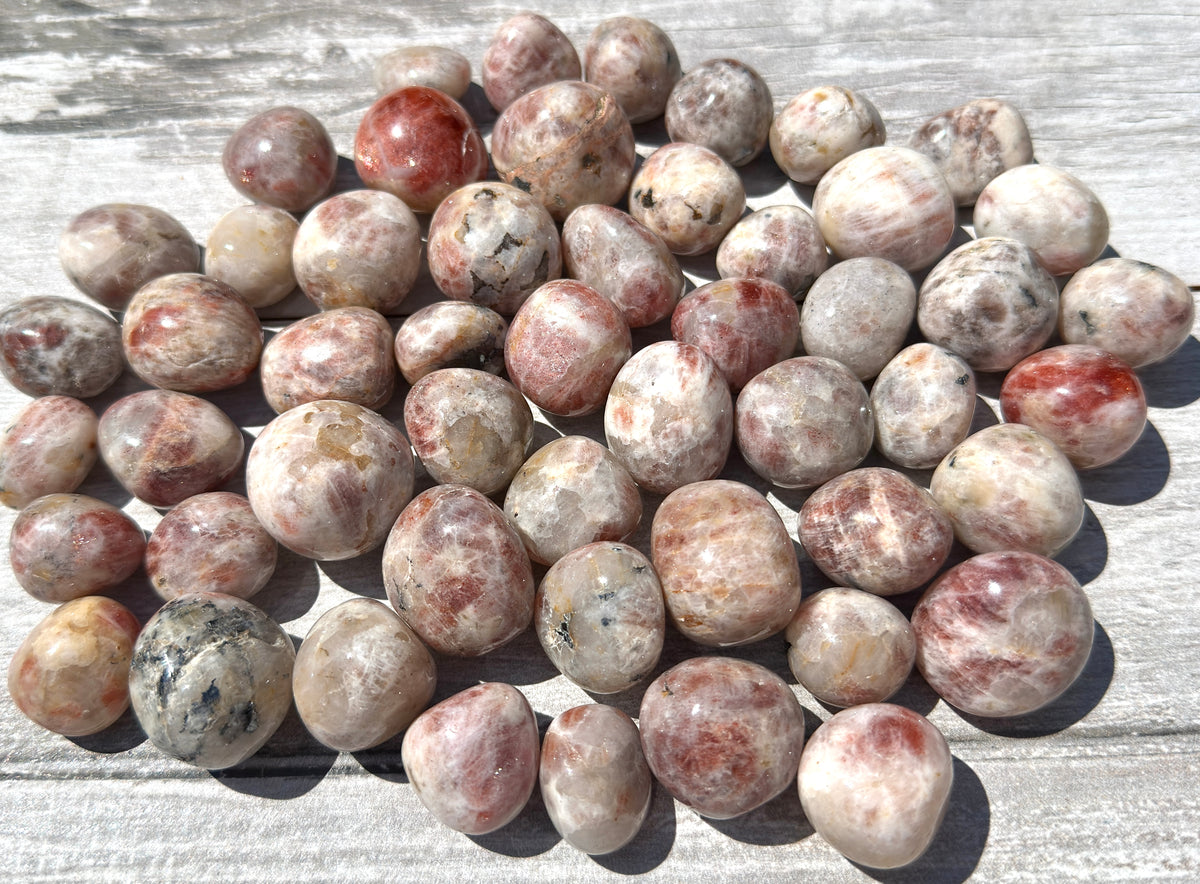 Wholesale Lot 2 lbs Natural Sunstone Tumble Crystal Healing Energy