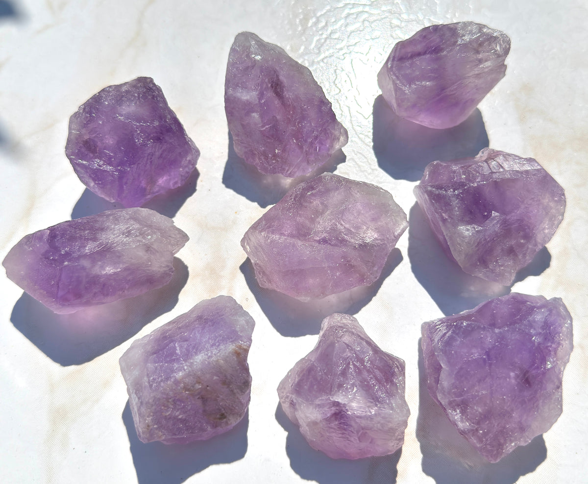 Wholesale Lot 2 Lbs Natural Lavender Amethyst Rough Crystal