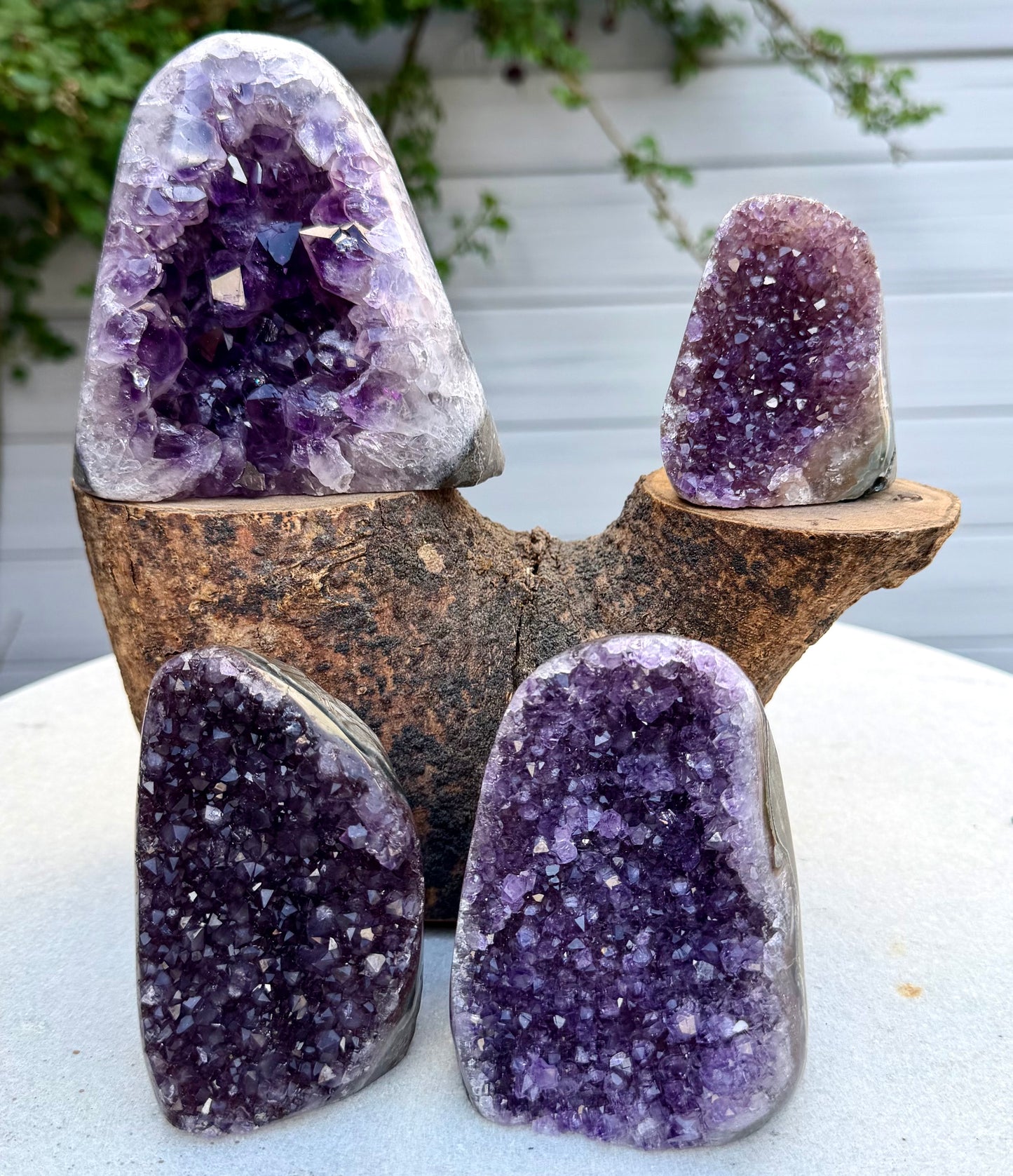 Wholesale Lot 4-5 pcs NaturalAmethyst cut base 4.8-5lbs Healing Energy