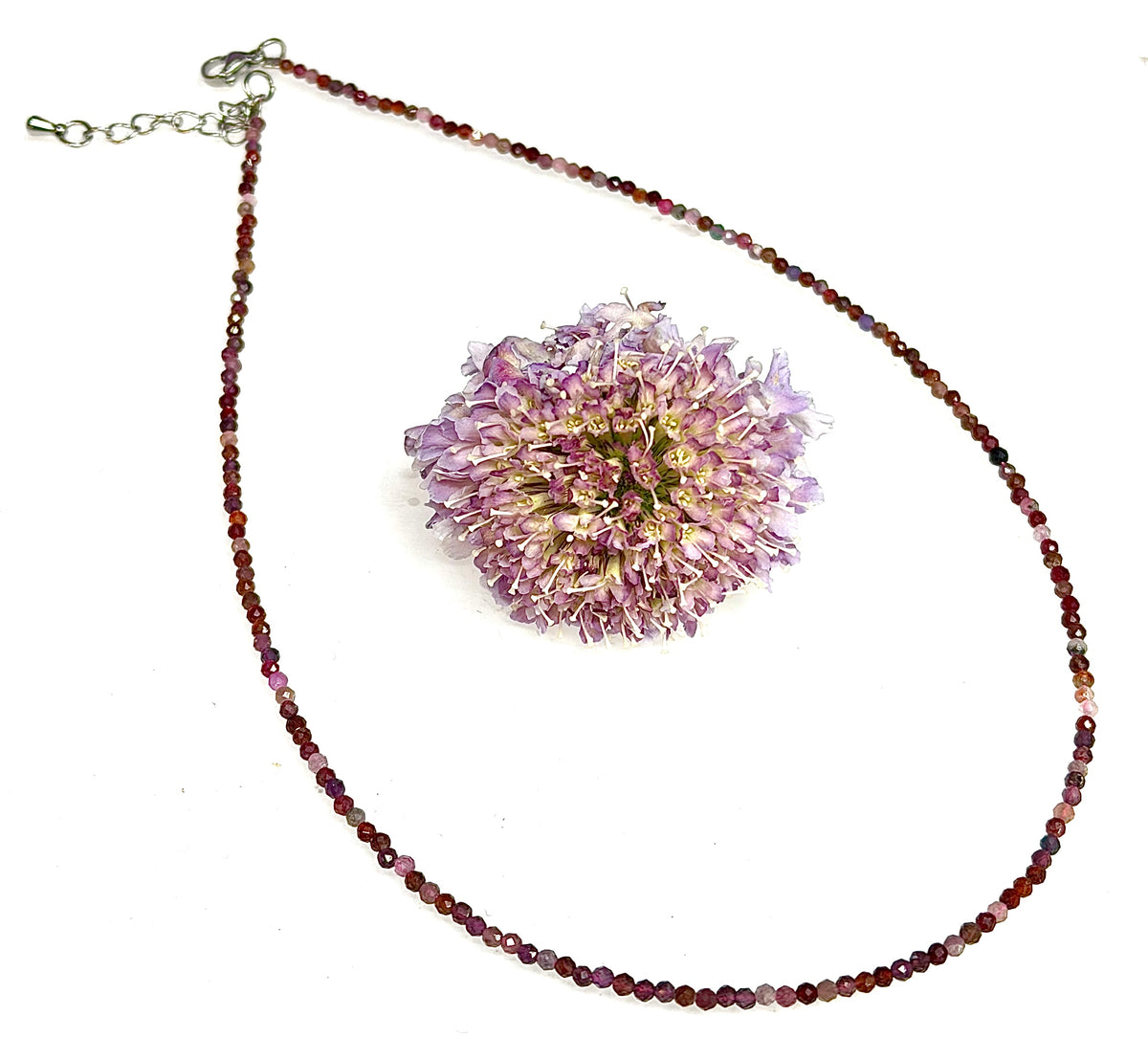 6 PCs 2mm Natural Rainbow Spinel Necklaces