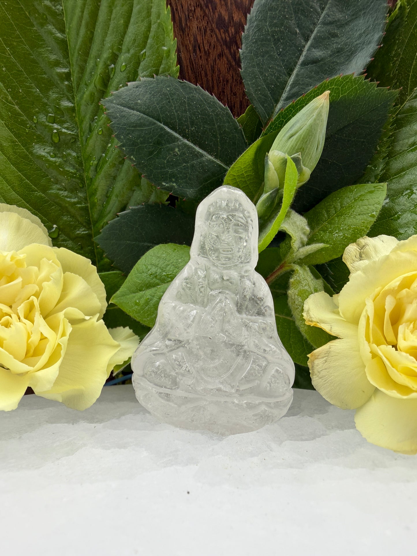 10 Pcs 1.5” Natural Crystal Guanyin Female Buddha