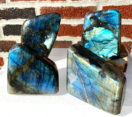 Wholesale Lot 3 to 5 Pcs Natural Sunset Labradorite Freeform Crystal 7.8 lb - 8 lb