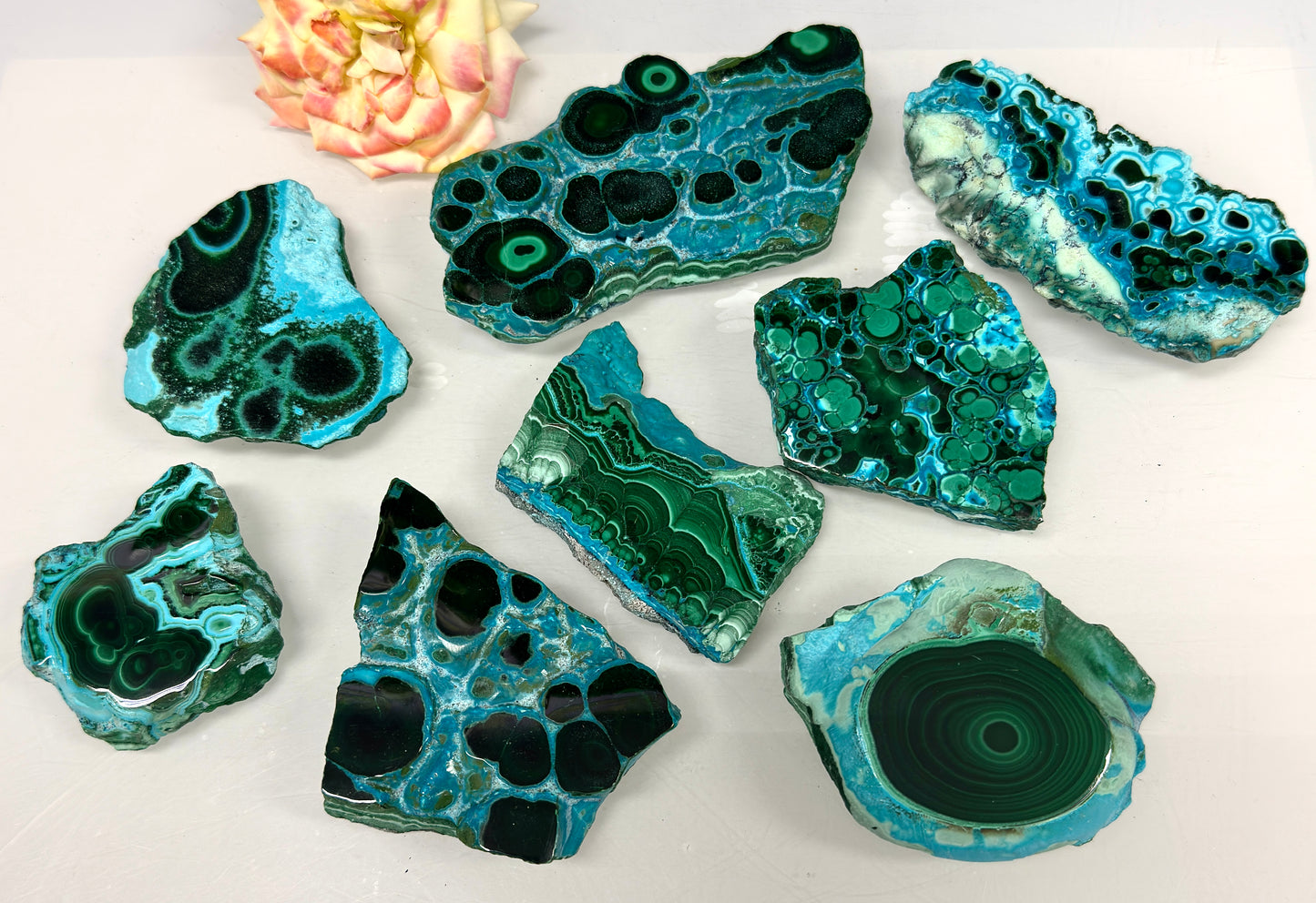 Wholesale 2 lbs Natural Chrysocolla Malachite Slabs Crystal