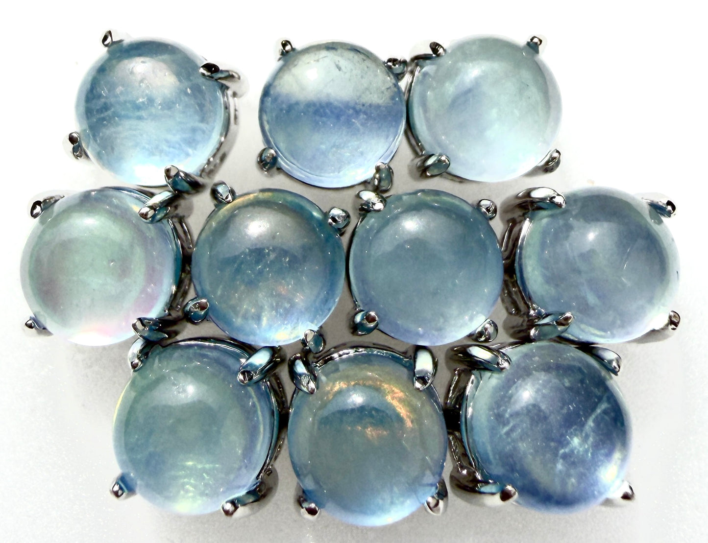 Wholesale Lot 5 Pairs Natural Aquamarine Sterling Silver (925) Posts