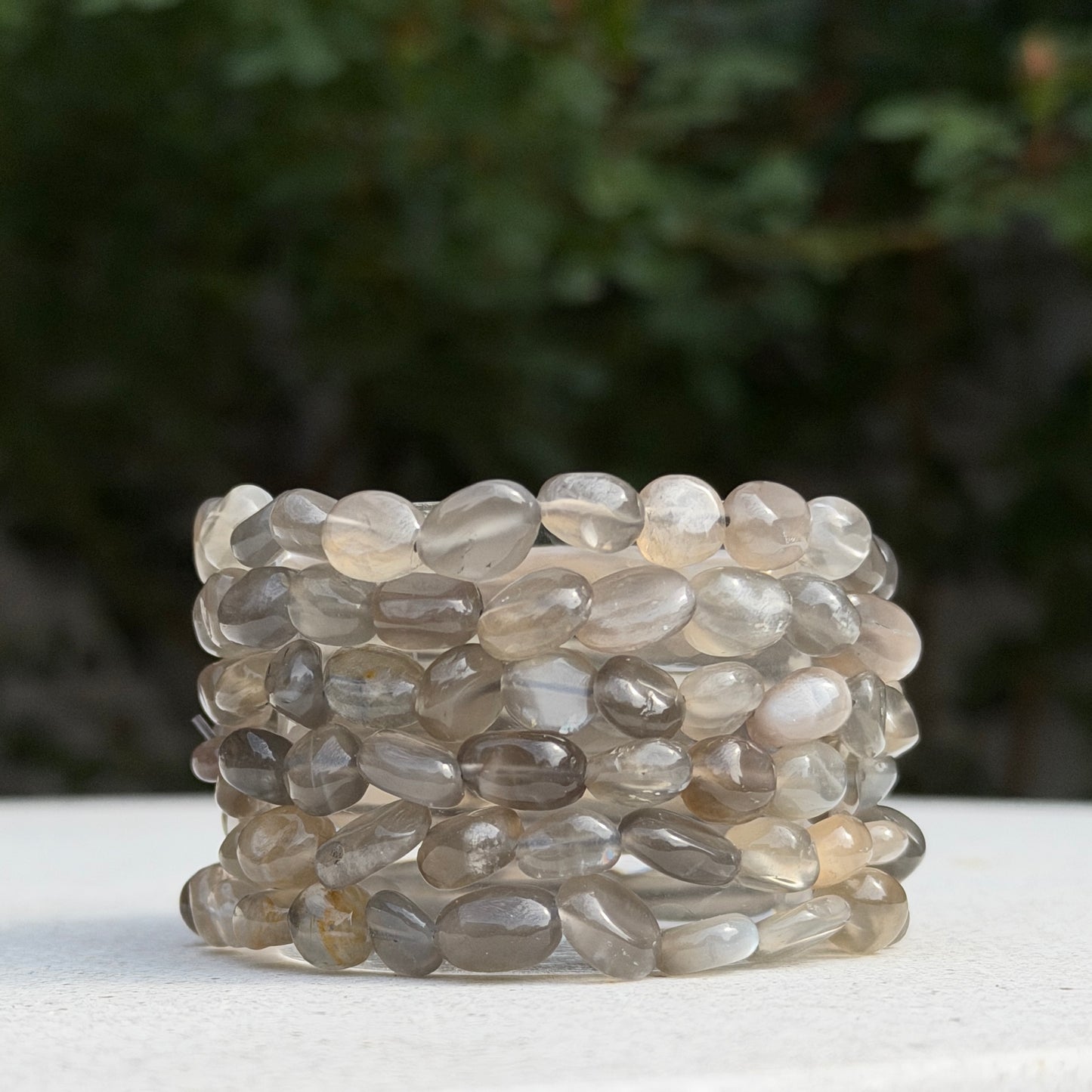 Wholesale 6 Pcs Labradorite Tumble Bracelet Natural Crystal Stretch