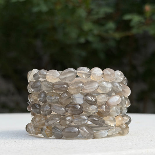 Wholesale 6 Pcs Labradorite Tumble Bracelet Natural Crystal Stretch