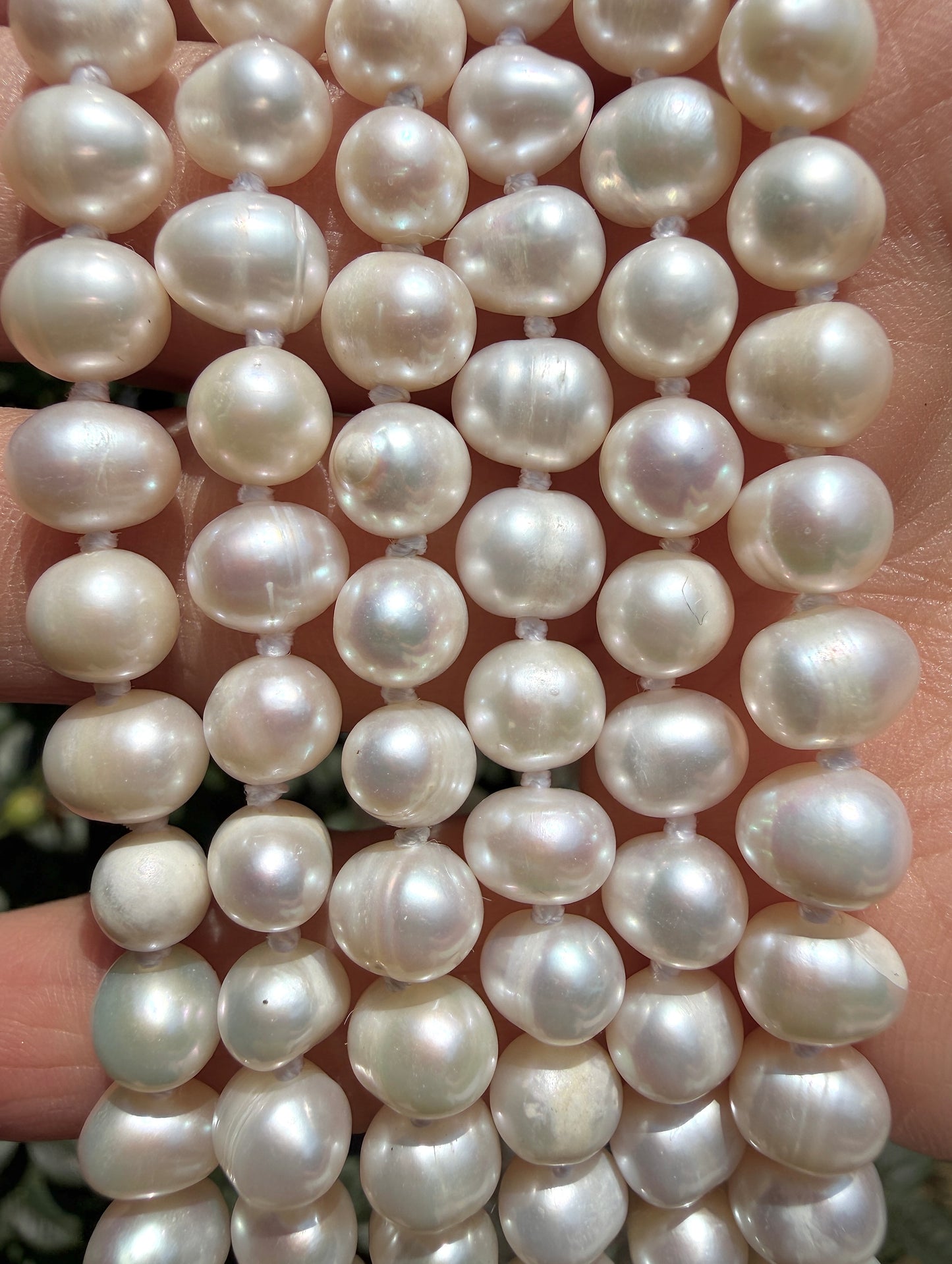 6 PCs 6 pcs ~7mm Natural Freshwater Pearl Necklace Healing Energy