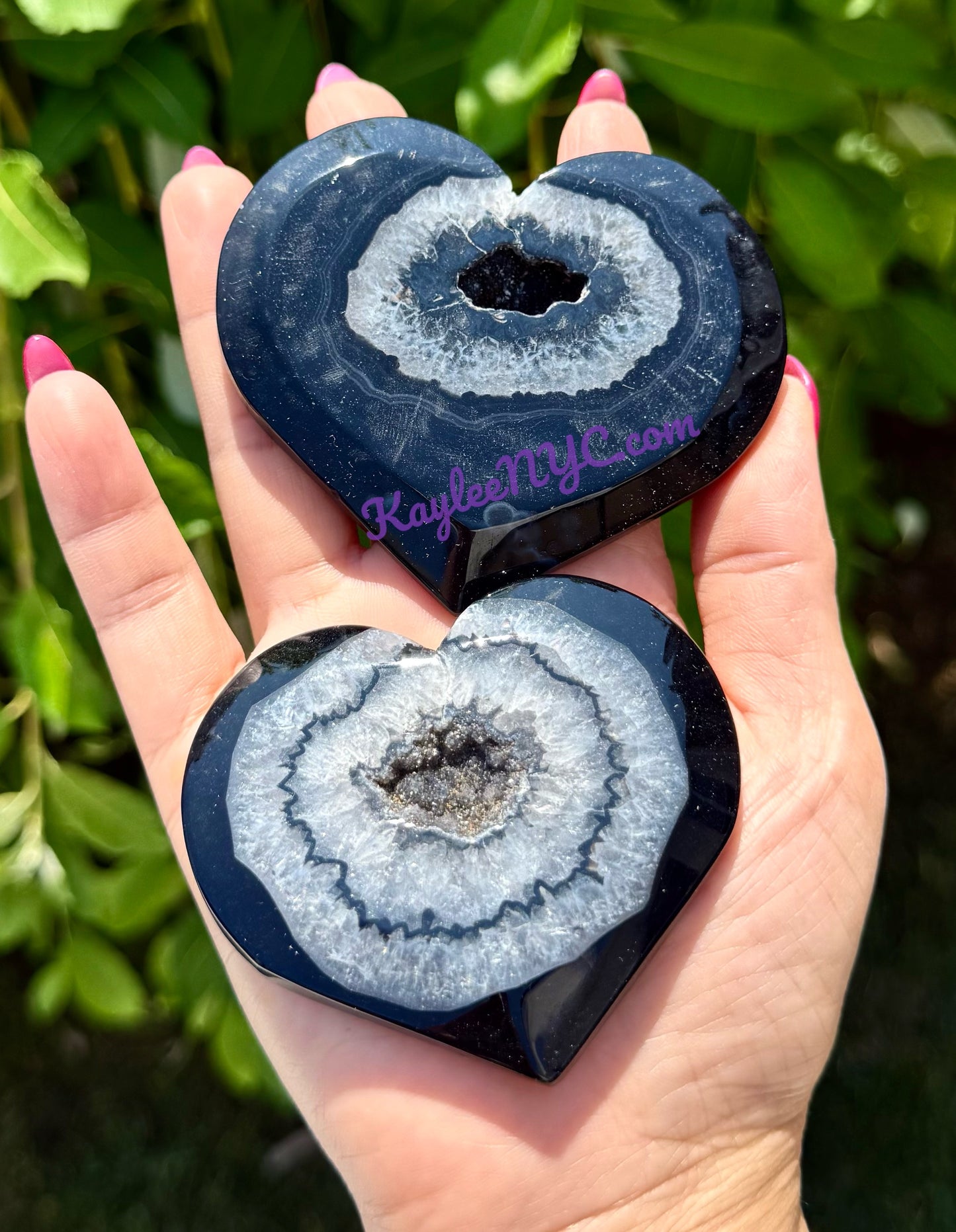 Wholesale Lot 2 lbs Natural Druzy Black Onyx Heart Crystal Healing Energy