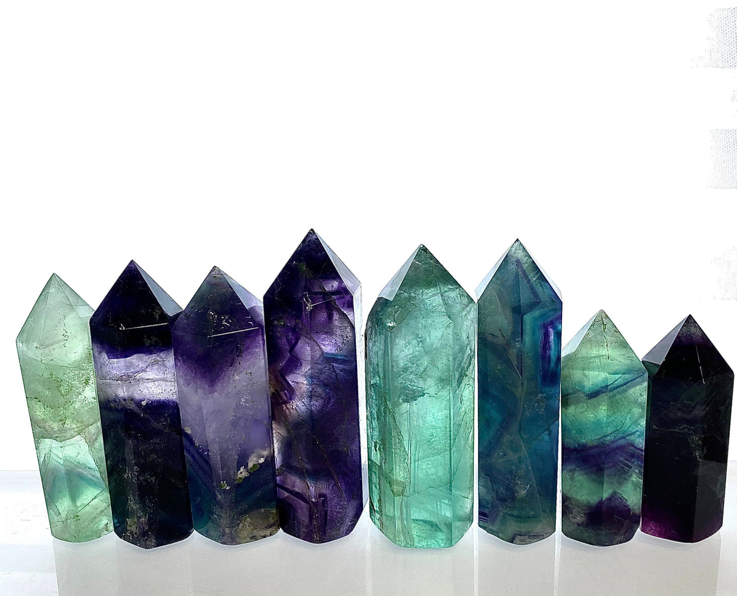 Wholesale Lot 2 Lbs Rainbow Fluorite Obelisk Point Crystal Natural Energy Tower