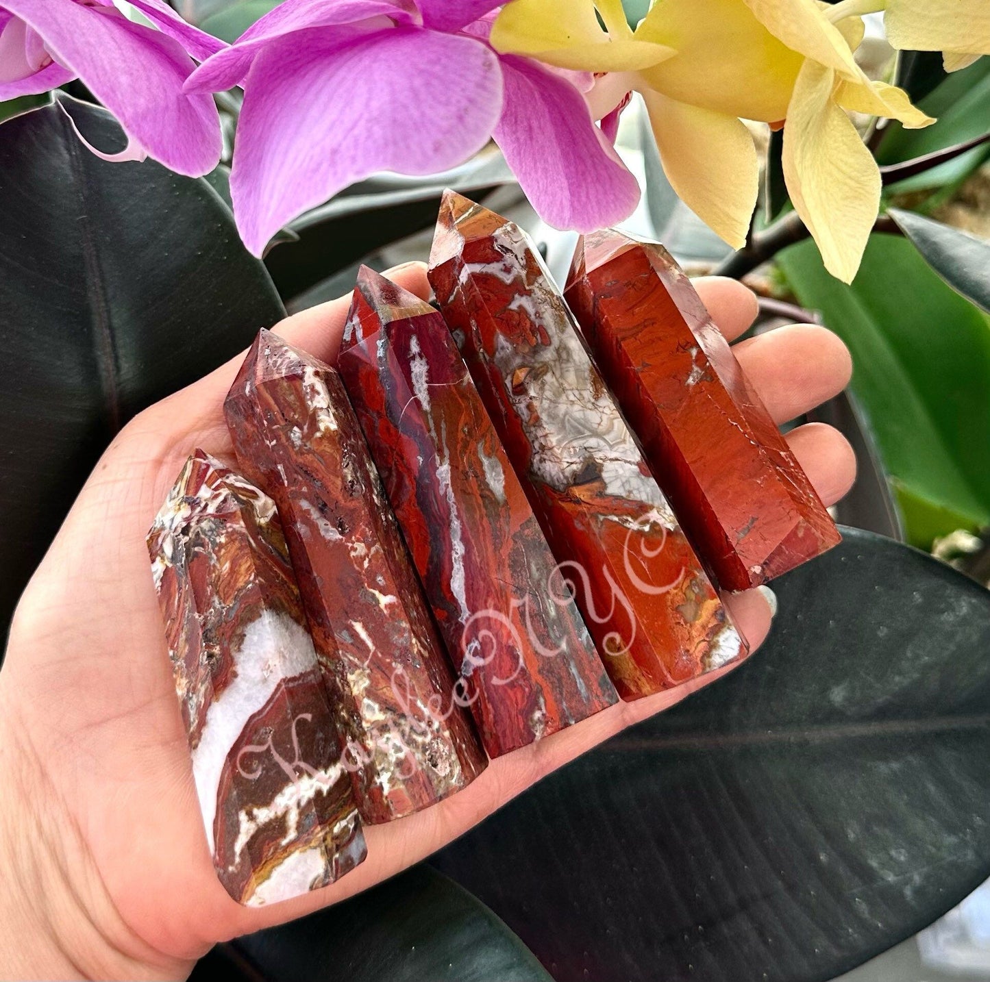 Wholesale Lot 1 Lb Natural Red Agate Obelisk Tower Point Crystal Energy