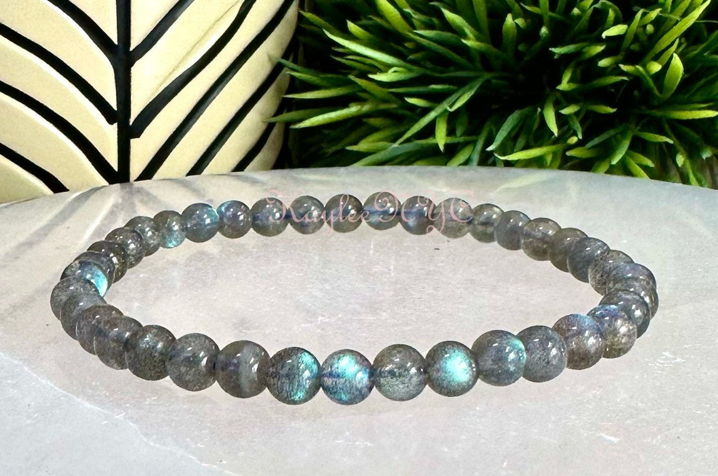 Wholesale 6 Pcs Natural Labradorite Bracelet 5mm 7.5” Healing Energy Crystal