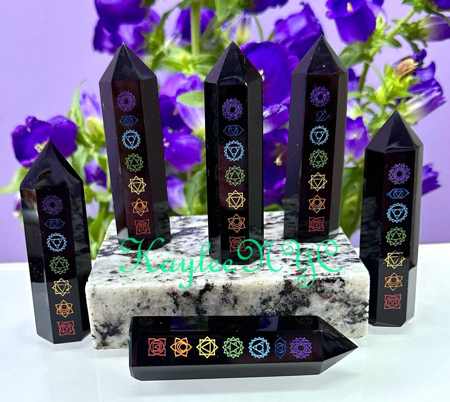 Wholesale Lot 1 Lb Natural Chakra Black Obsidian Obelisk Point Crystal Healing Energy