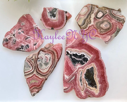 Wholesale Lot 1 lb Natural Rhodochrosite Slabs Crystal Healing Energy