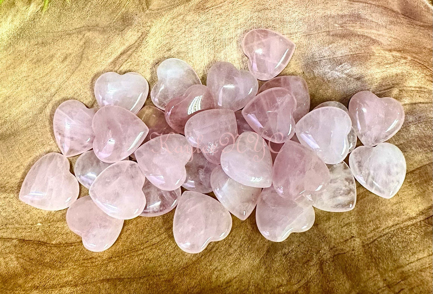 Wholesale Lot 30 Pcs 20mm Rose Quartz Crystal Hearts Nice Quality Healing Energy