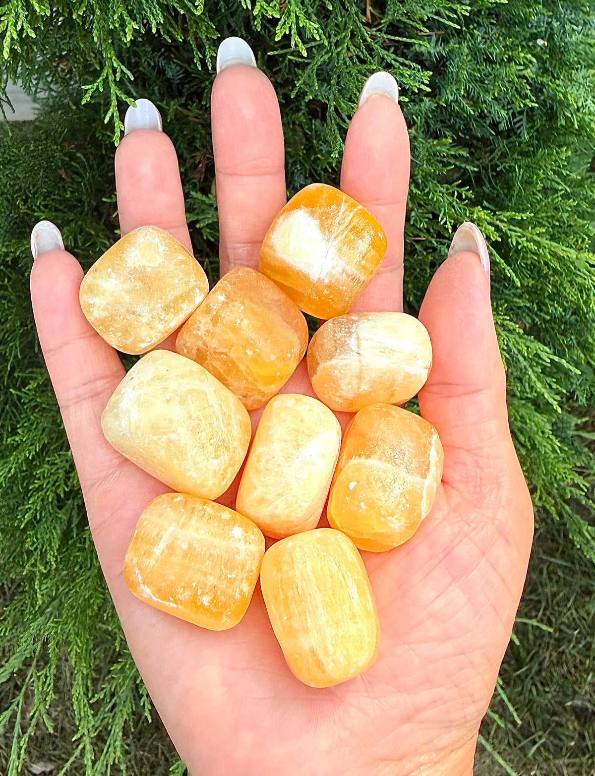 Wholesale Lot 2 lbs Natural Orange Calcite Tumble Crystal Healing Energy