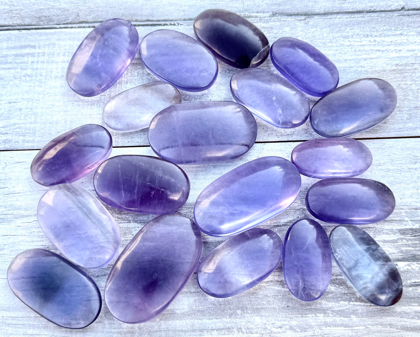 Wholesale Lot 2 Lbs Natural Purple Fluorite Crystal Palm Stone Healing Energy