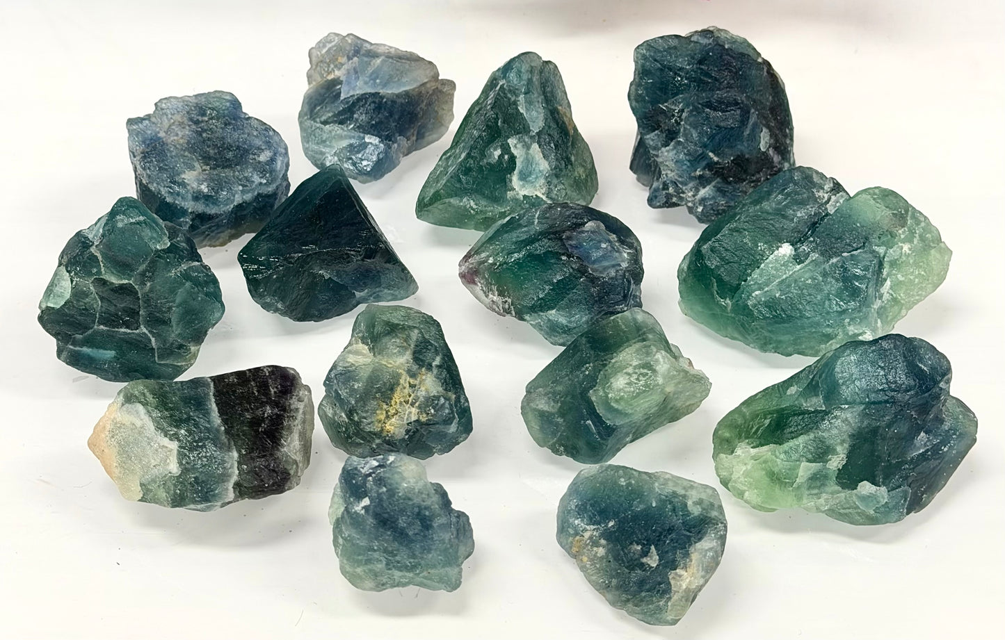 2 lbs Natural Blue Green Fluorite Rough Crystal Raw