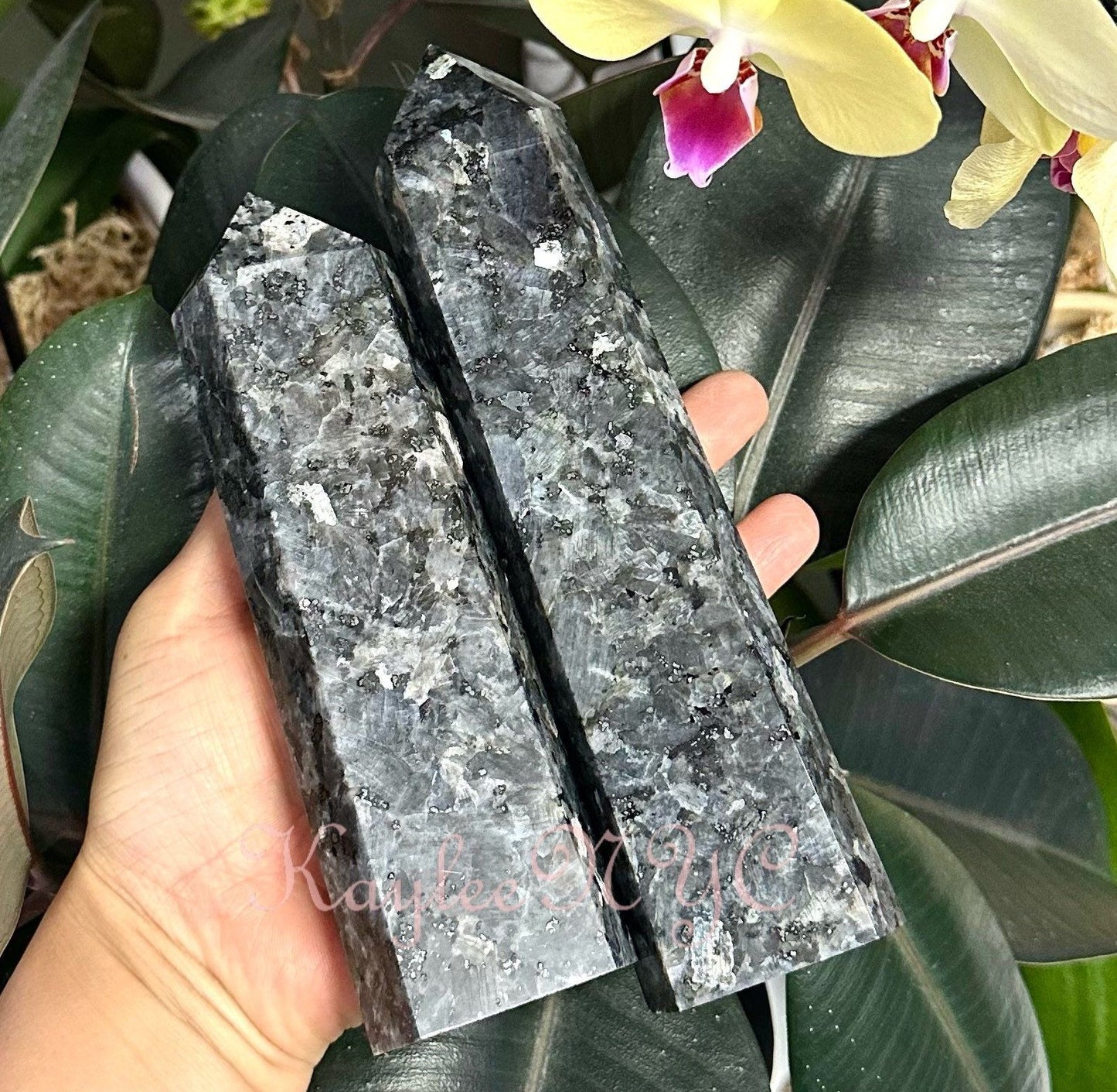 Wholesale Lot 4 pcs large Natural Larvikite Obelisk Tower Point Crystal Healing