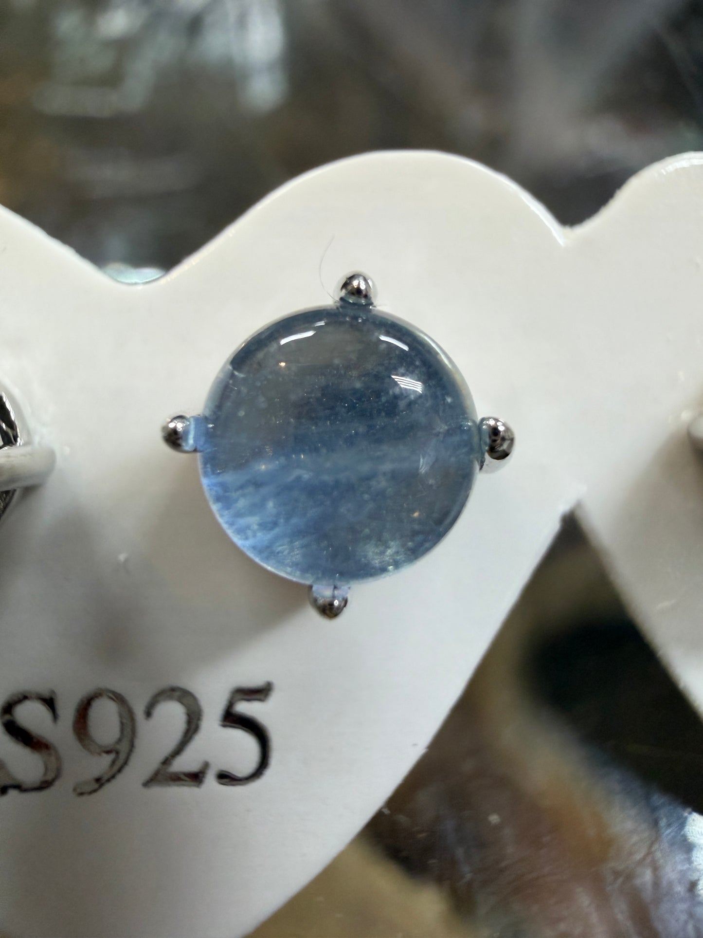 Wholesale Lot 5 Pairs Natural Aquamarine Sterling Silver (925) Posts