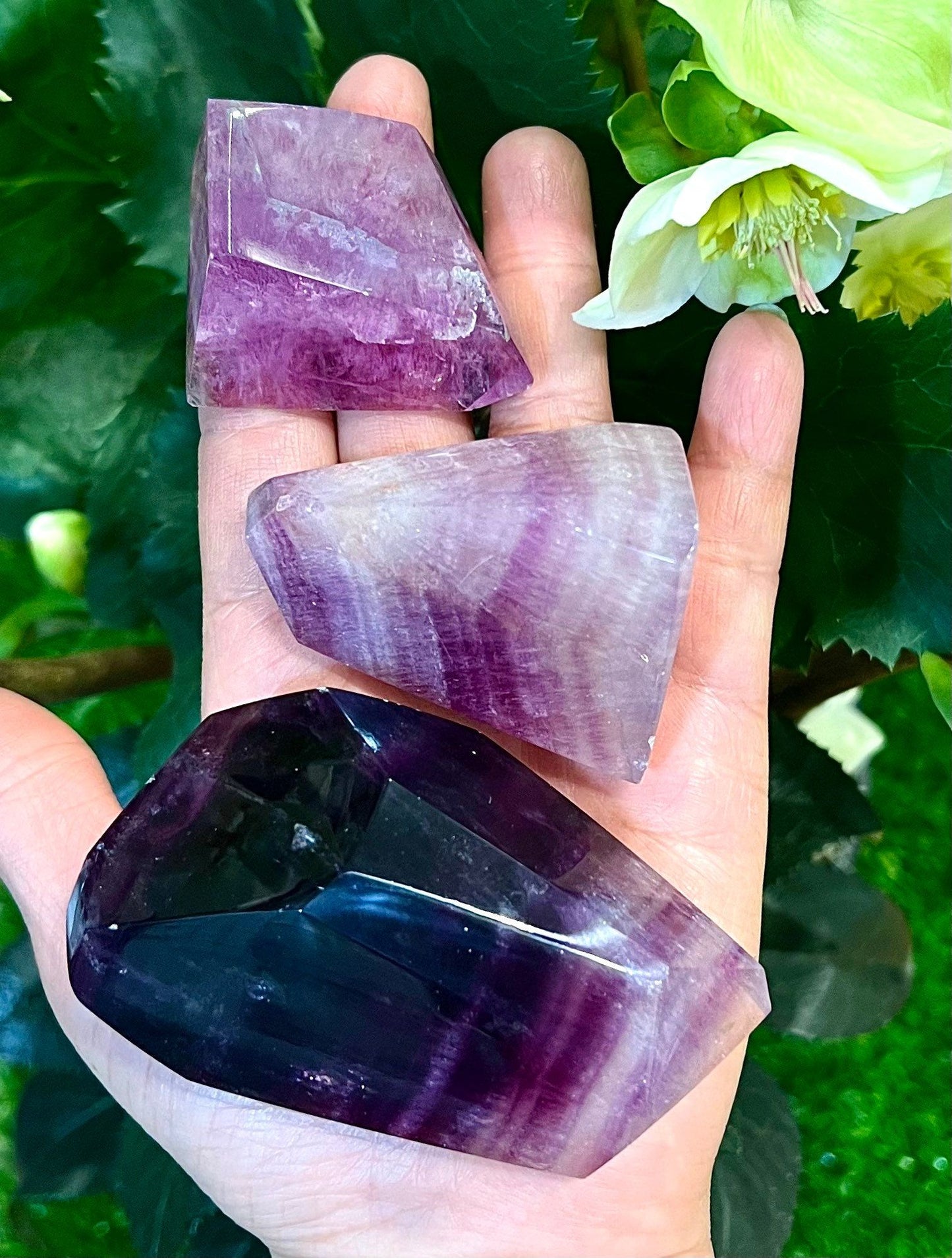 Wholesale Lot 2 lbs Natural Purple Fluorite Crystal Polished Freeform Healing Energy