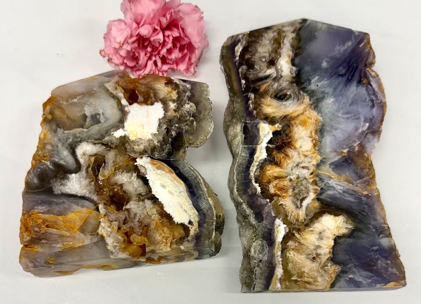 Wholesale Lot 3-4 pcs Feather Fluorite Slab Tower Natural Crystal Energy