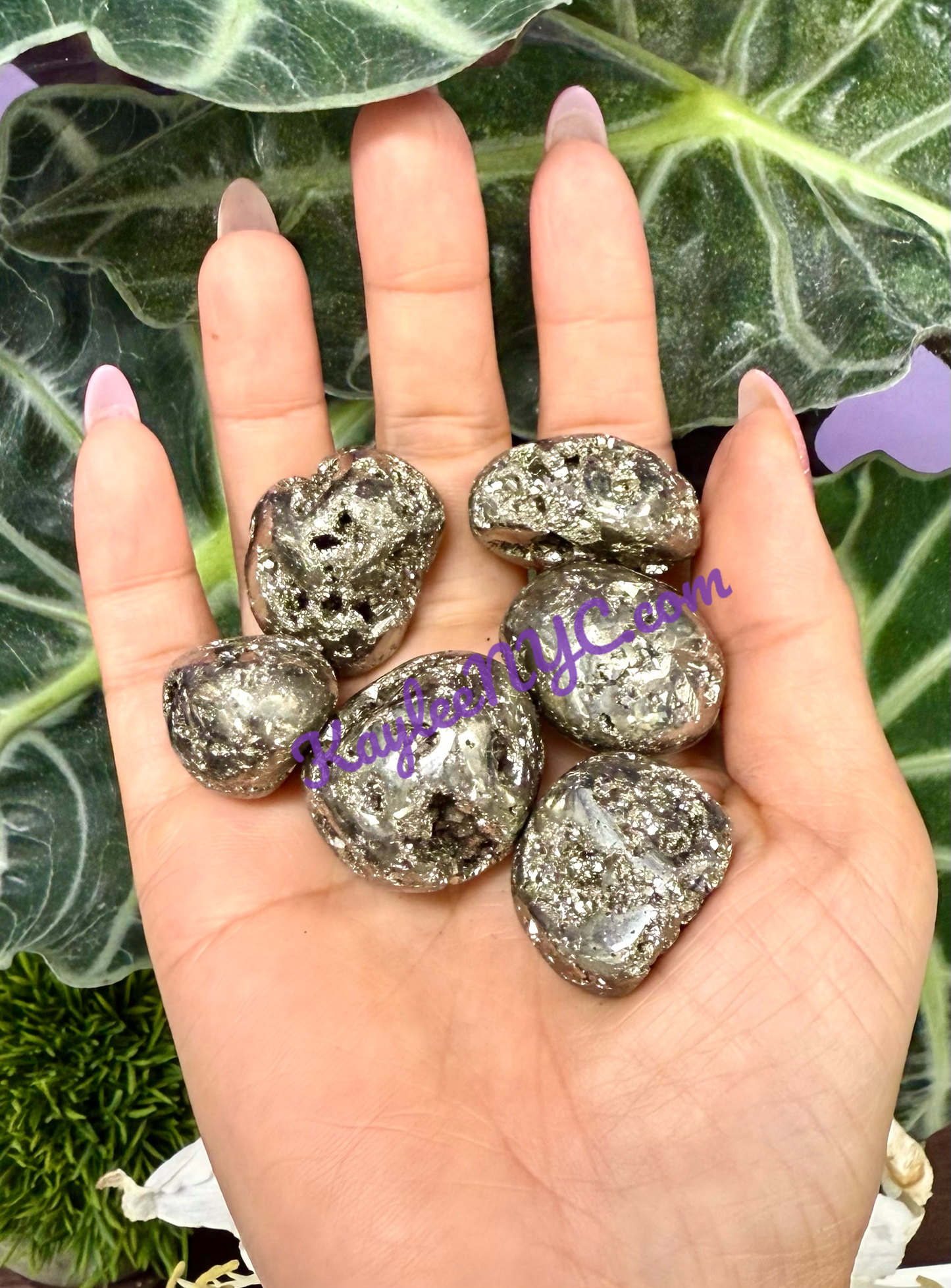 Wholesale Lot 2 Lbs Natural Pyrite Tumble Healing Energy