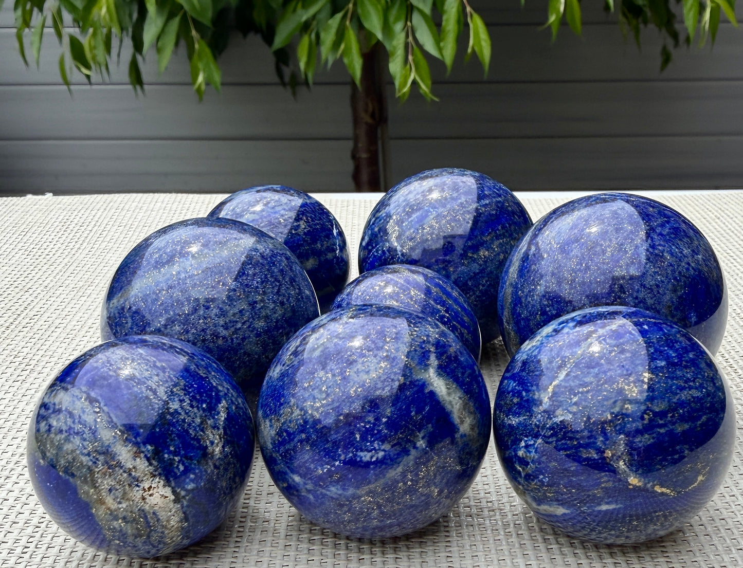Wholesale Lot 8 Pcs Natural Lapis Lazuli Sphere Crystal Ball 1.9-2lbs Healing energy