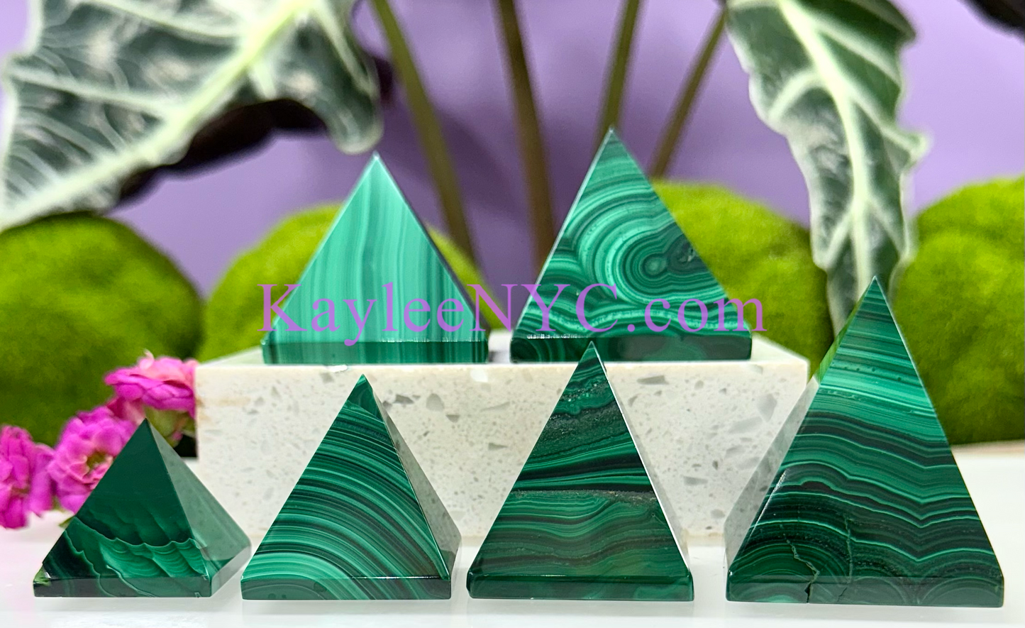 Wholesale Lot 1 lb Natural Malachite Pyramid Crystal Healing Energy