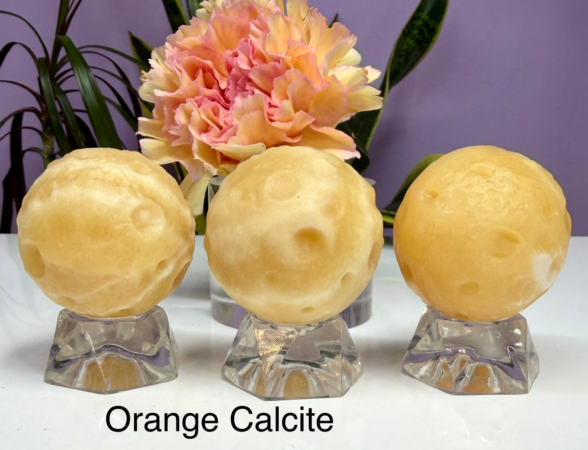 Wholesale Lot 8 Pcs Mix Crystal 4cm Moon Spheres Ball Healing Energy