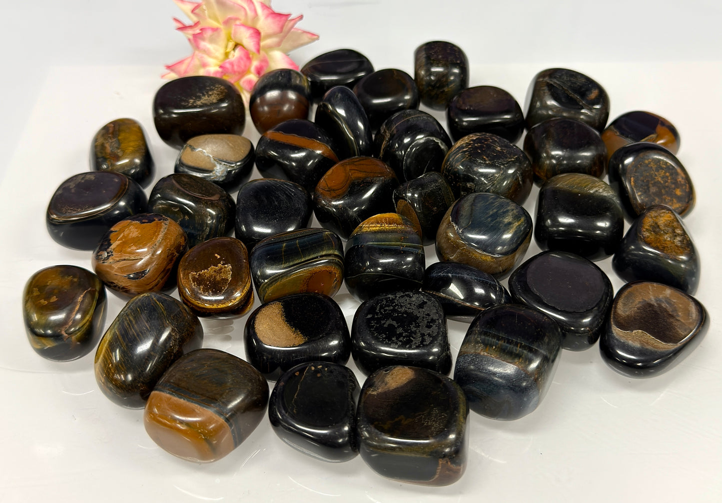2 lbs Natural Blue Tiger Eye Tumble